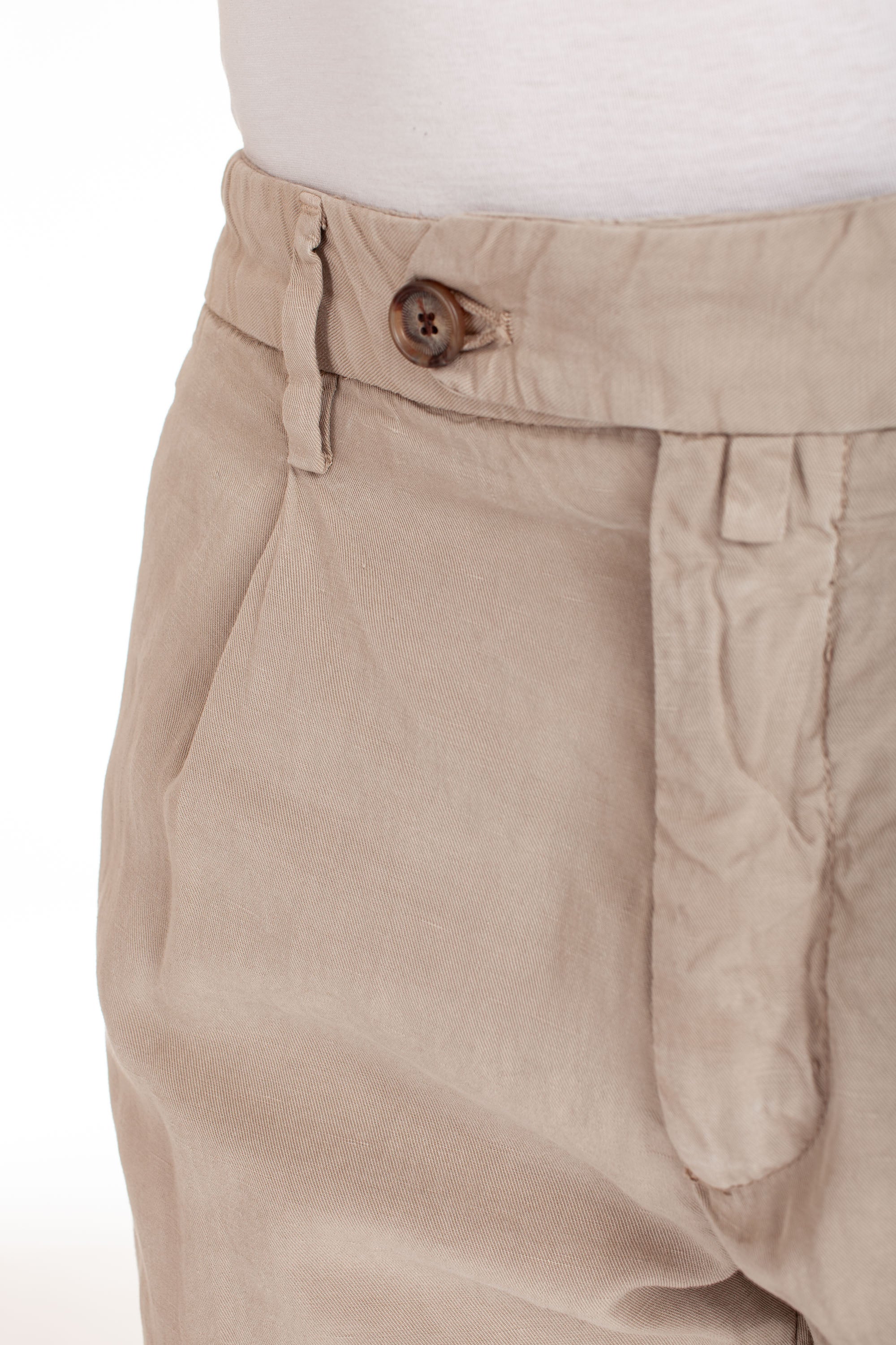 Cotton-linen chino trousers mod. Zeus