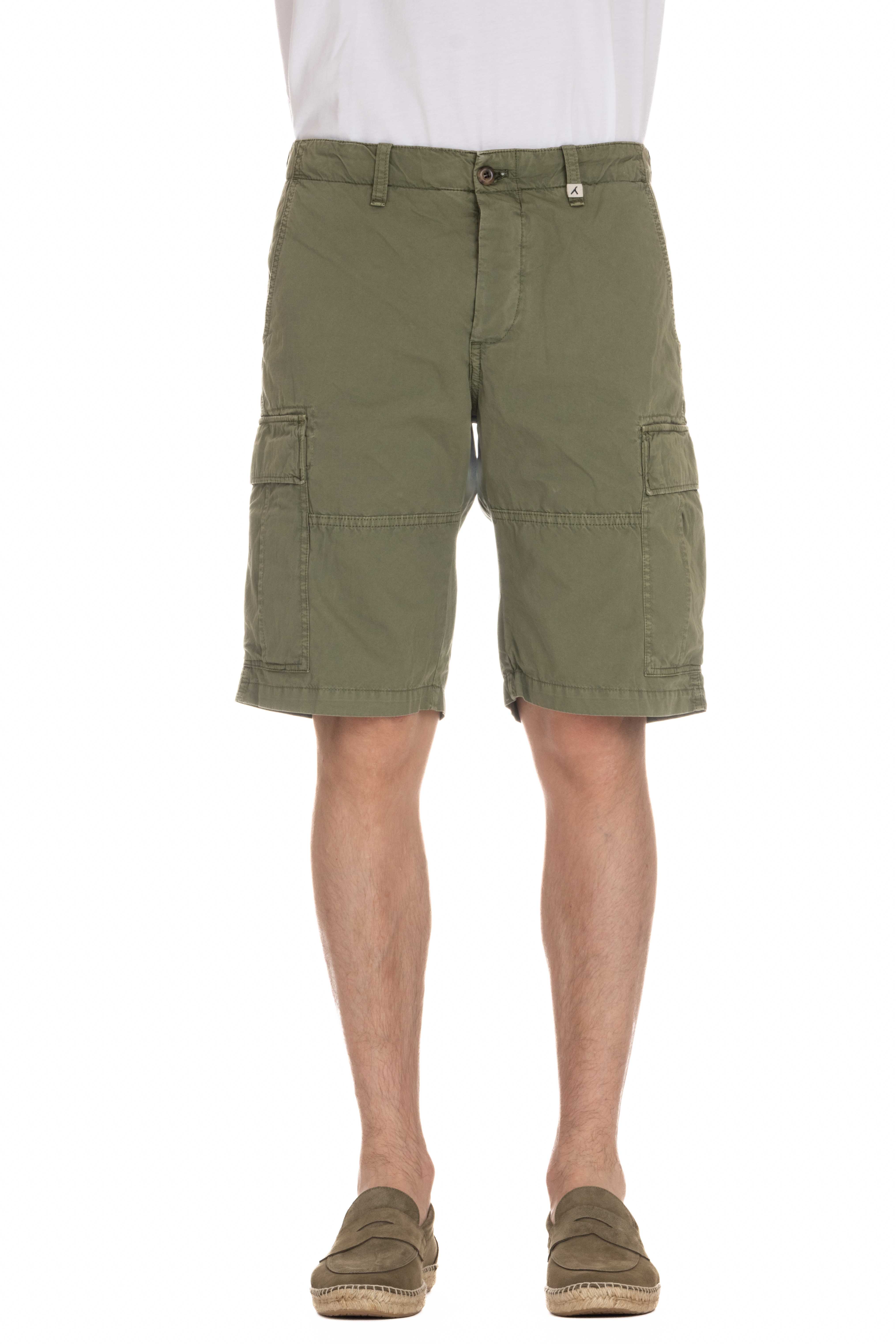 Khakifarbene Bermudashorts aus Baumwolle, Mod. Ares