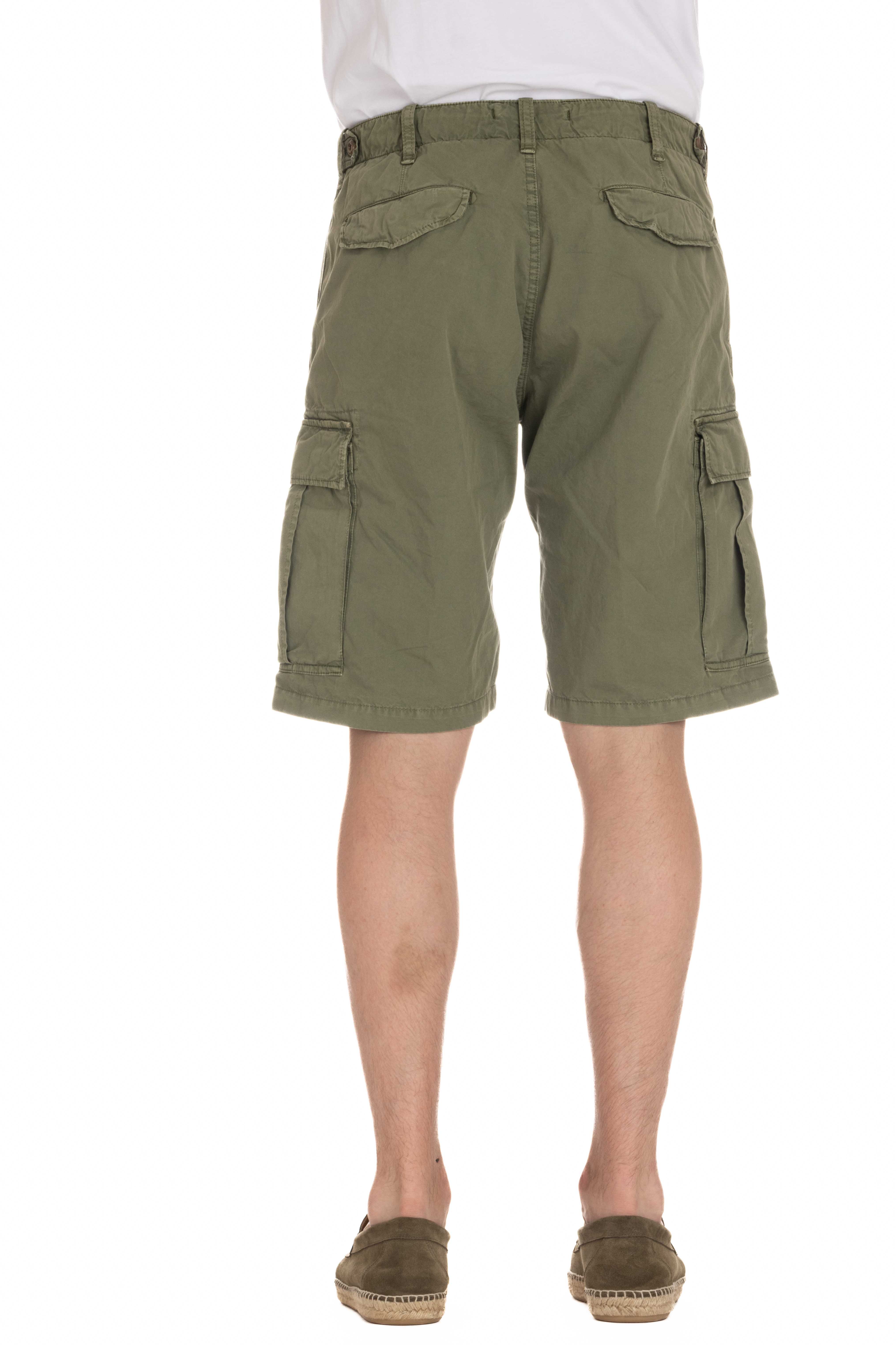 Khakifarbene Bermudashorts aus Baumwolle, Mod. Ares