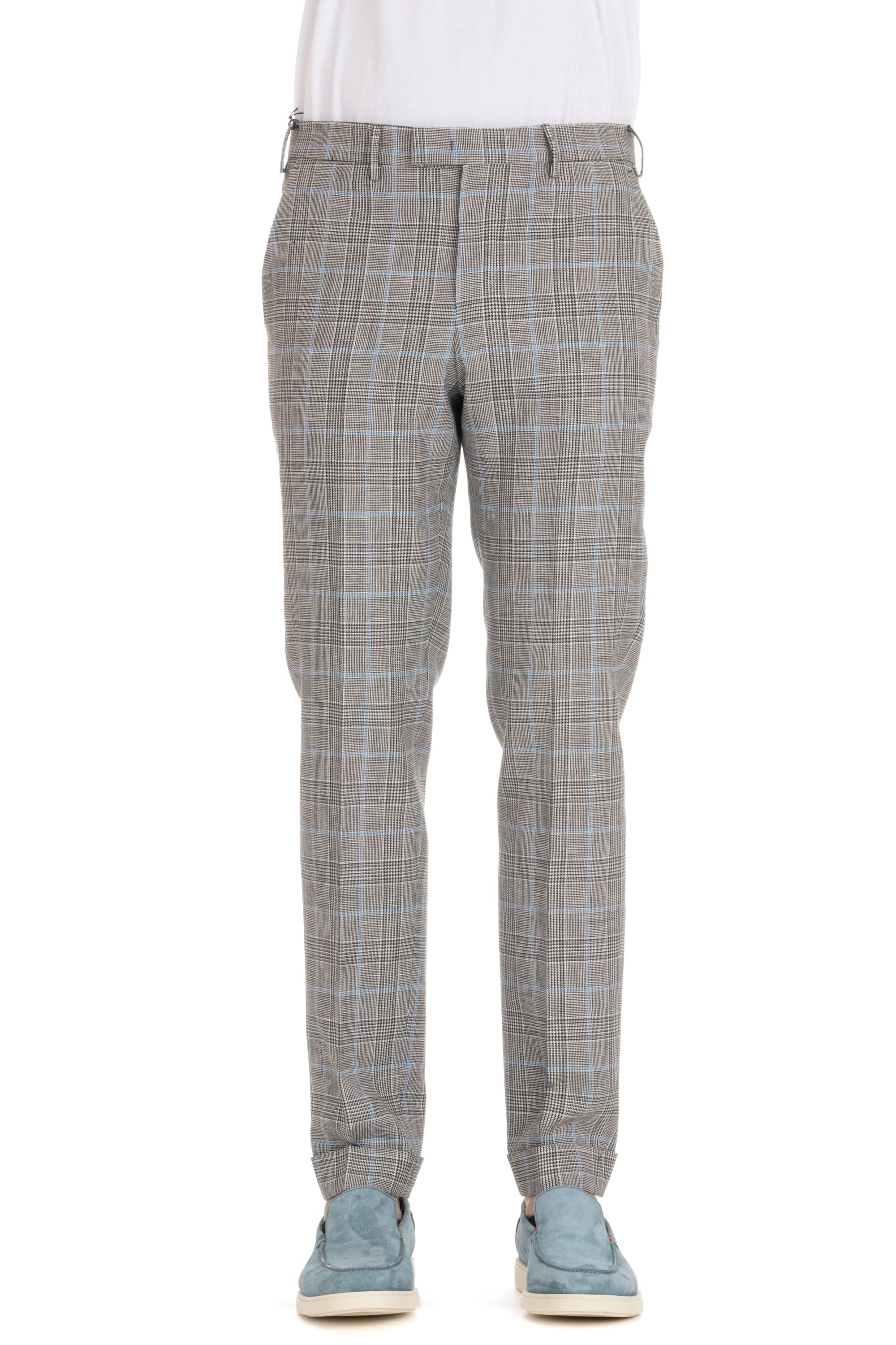 Master fit virgin wool-linen trousers