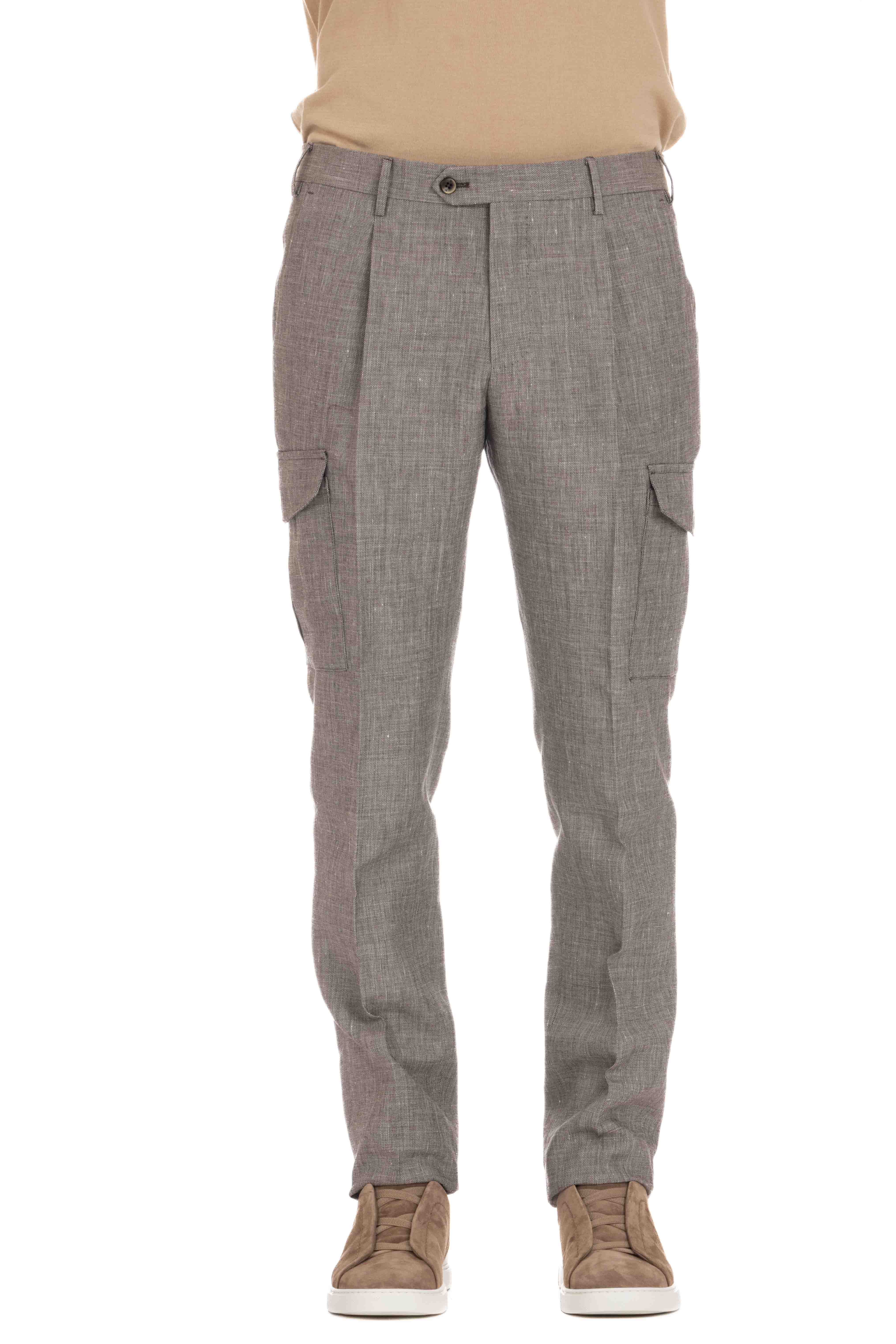 Master fit wool-linen cargo trousers