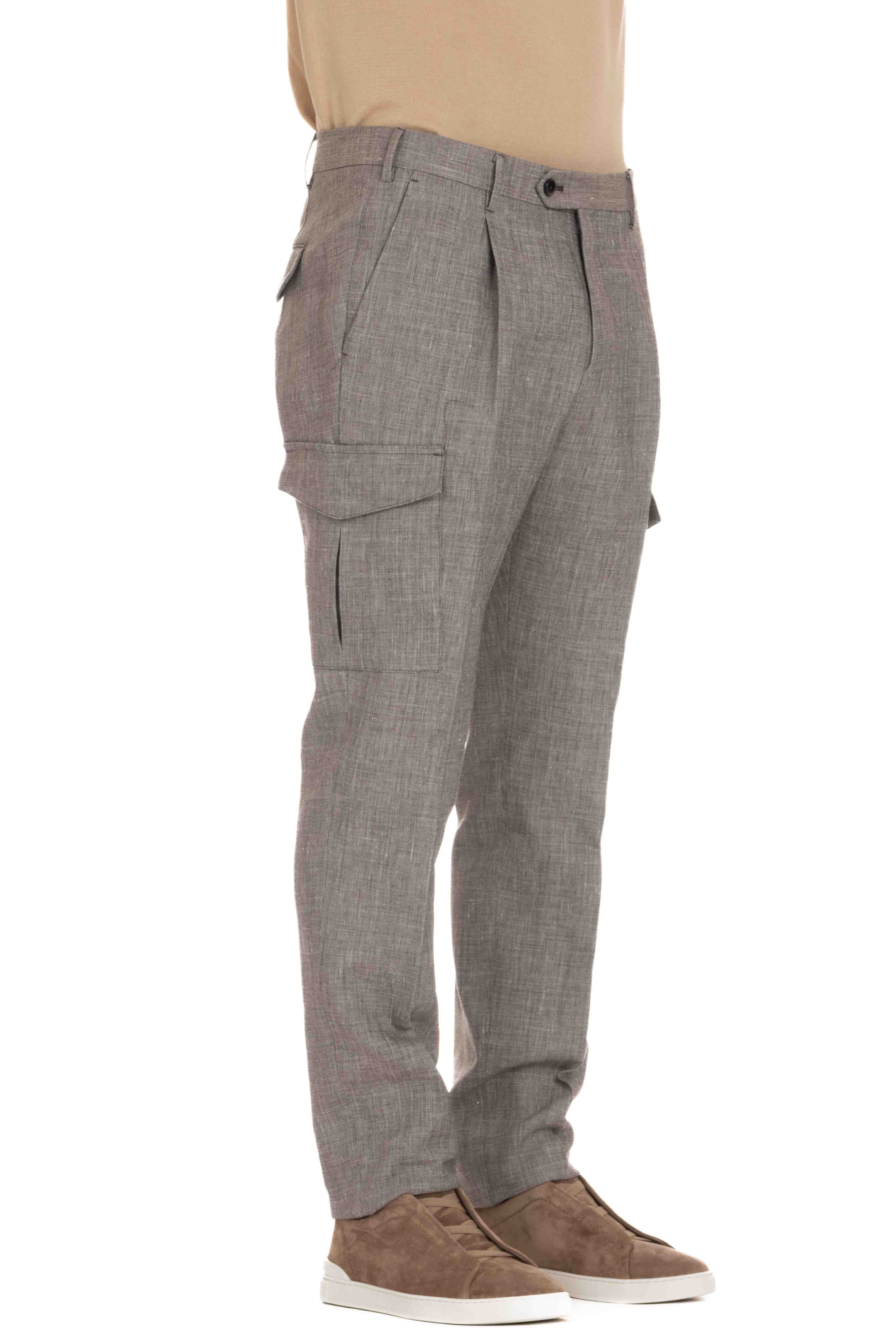 Master fit wool-linen cargo trousers