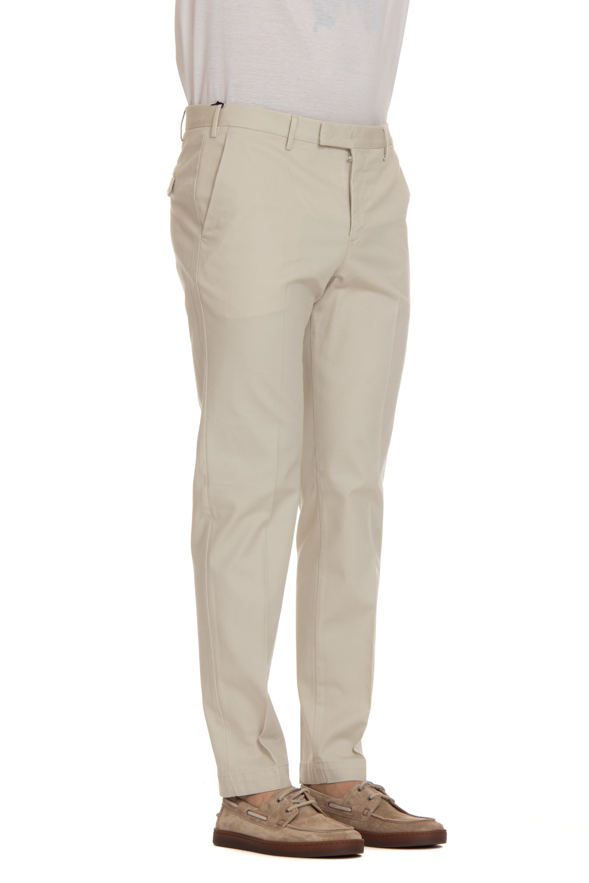 Master fit micro-structured cotton-lyocell trousers