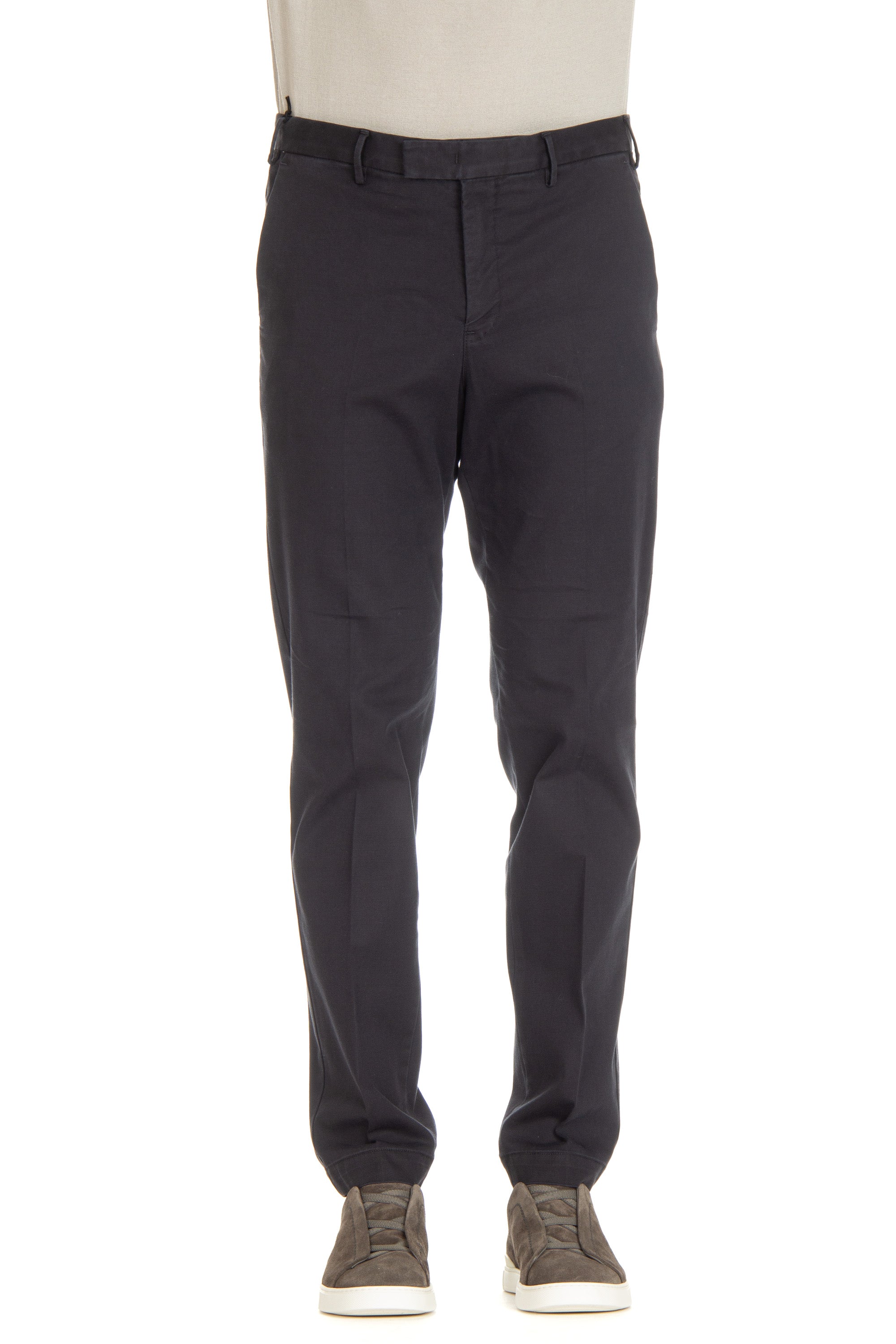 Master fit micro-structured cotton-lyocell trousers