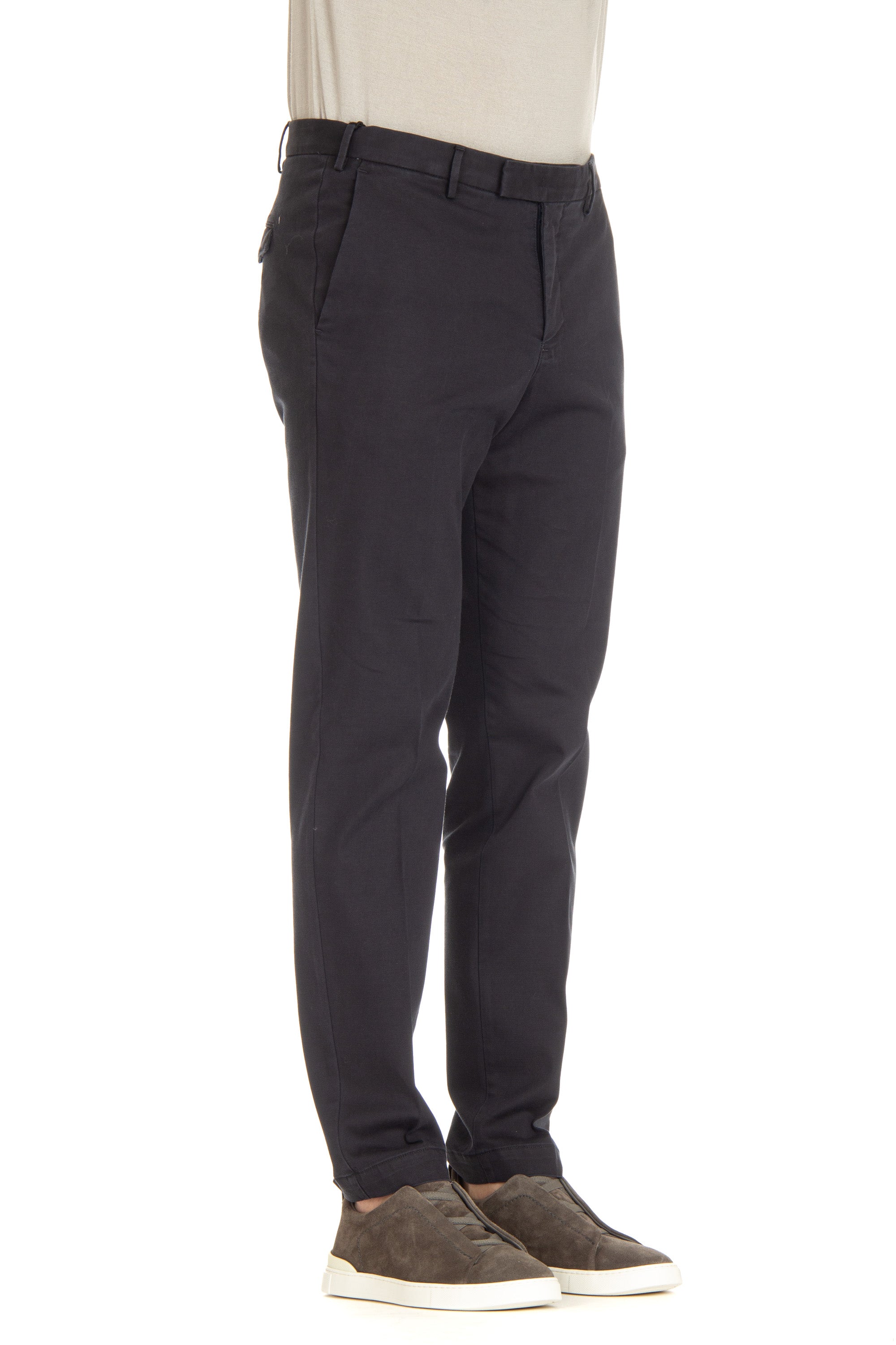 Master fit micro-structured cotton-lyocell trousers