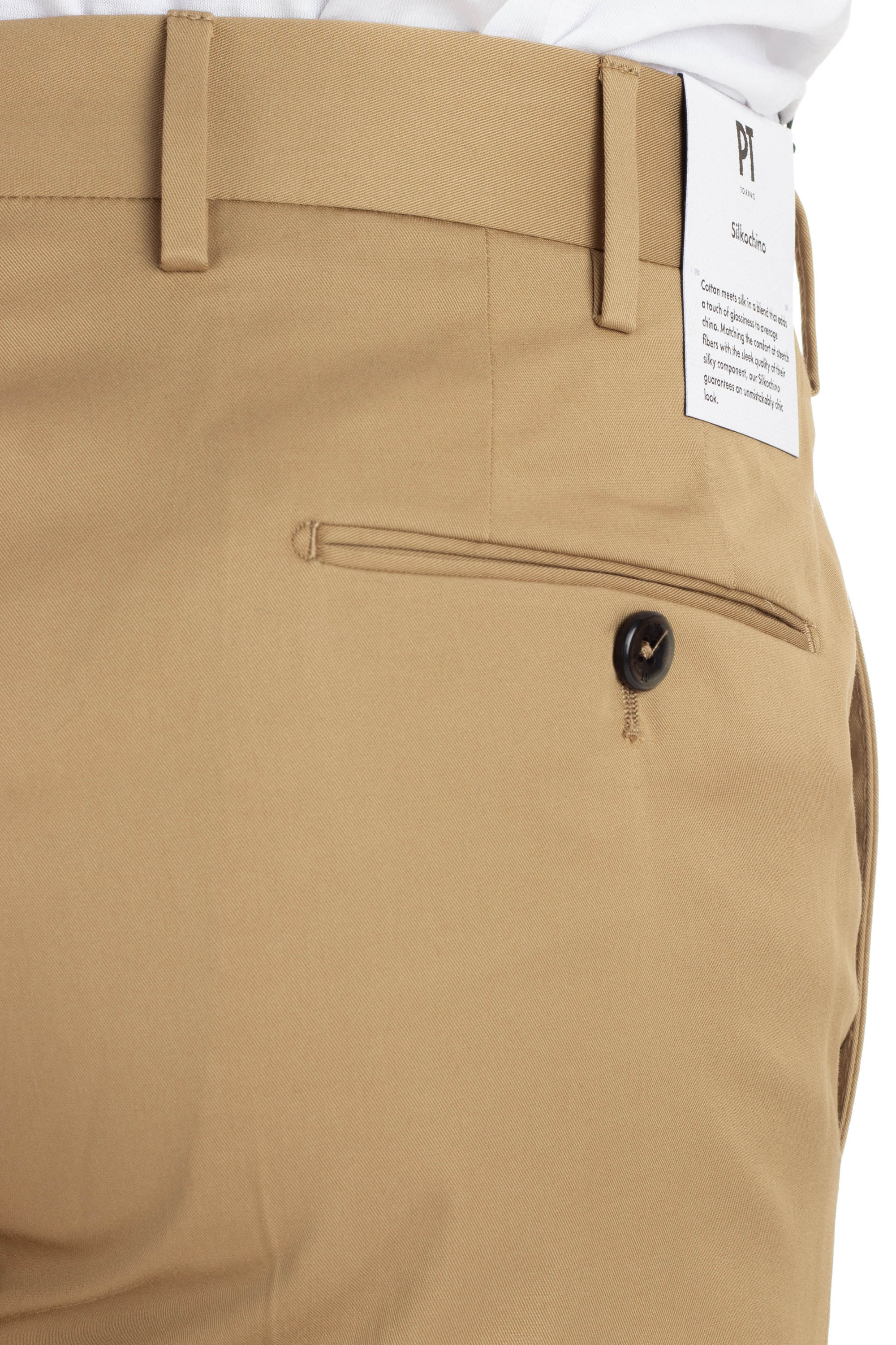 Pantalone in cotone-seta Super Slim fit