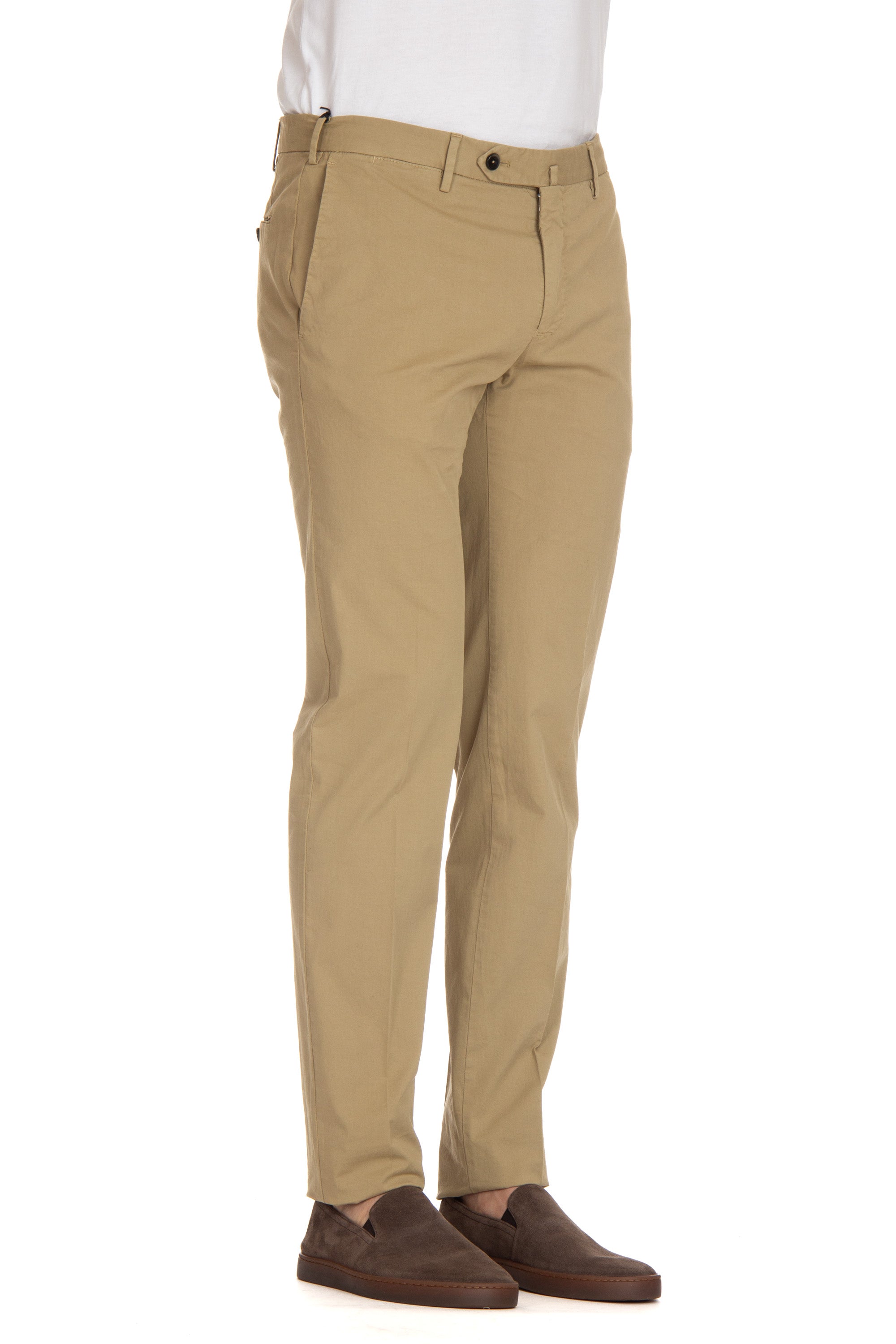 Pantalone in gabardina di cotone Super Slim fit