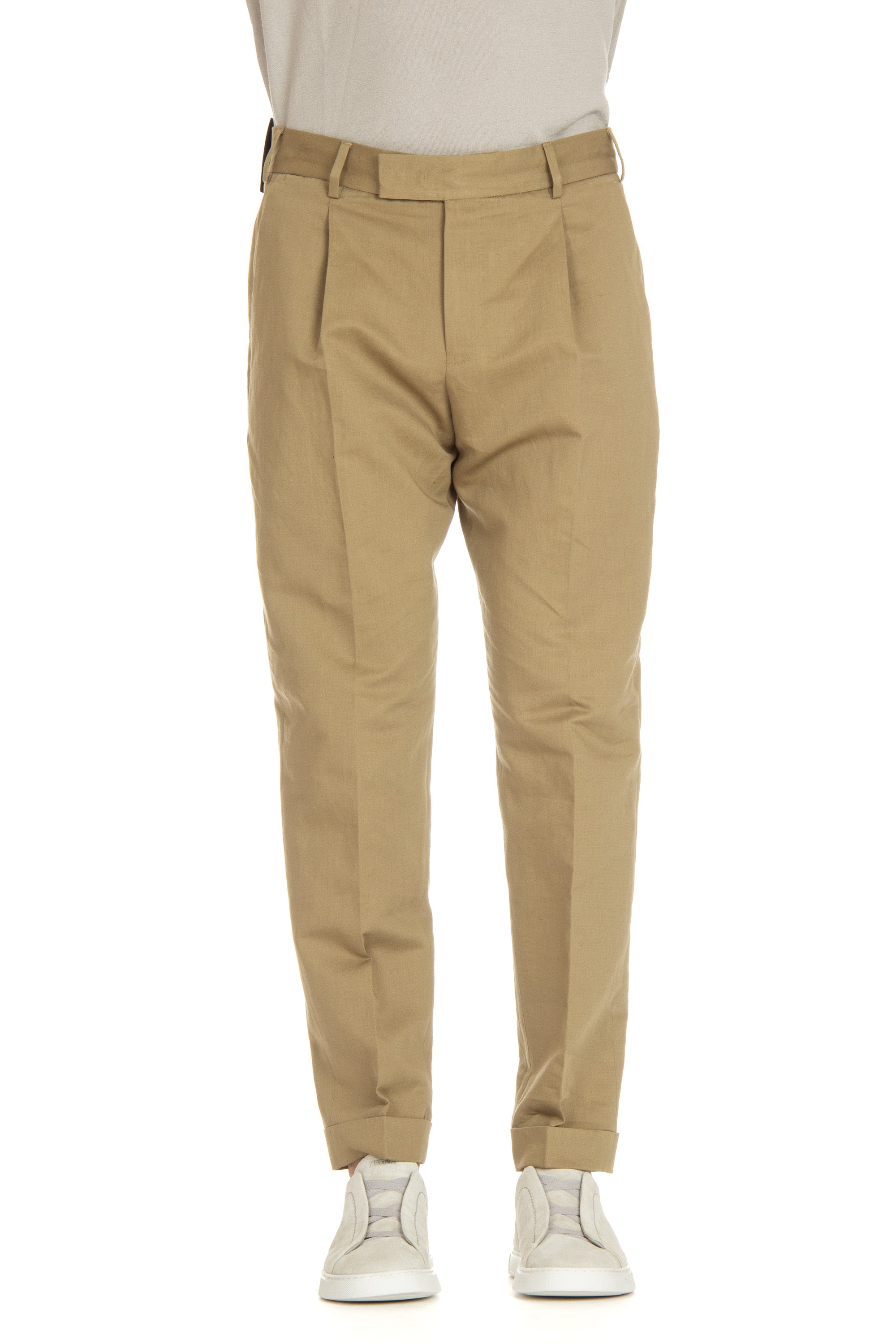 Rebel fit cotton-linen trousers