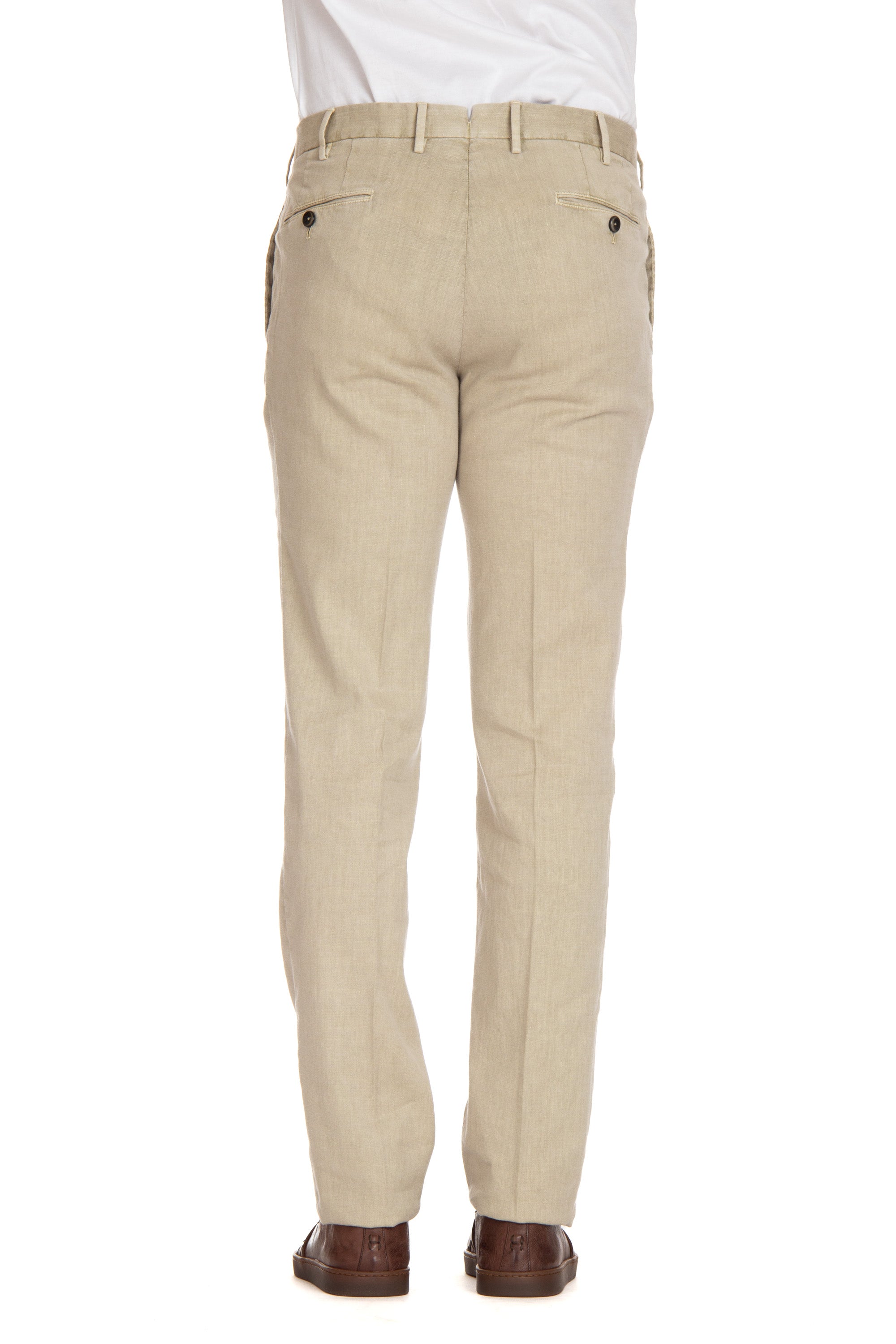 Pantalone in lino-cotone slim fit