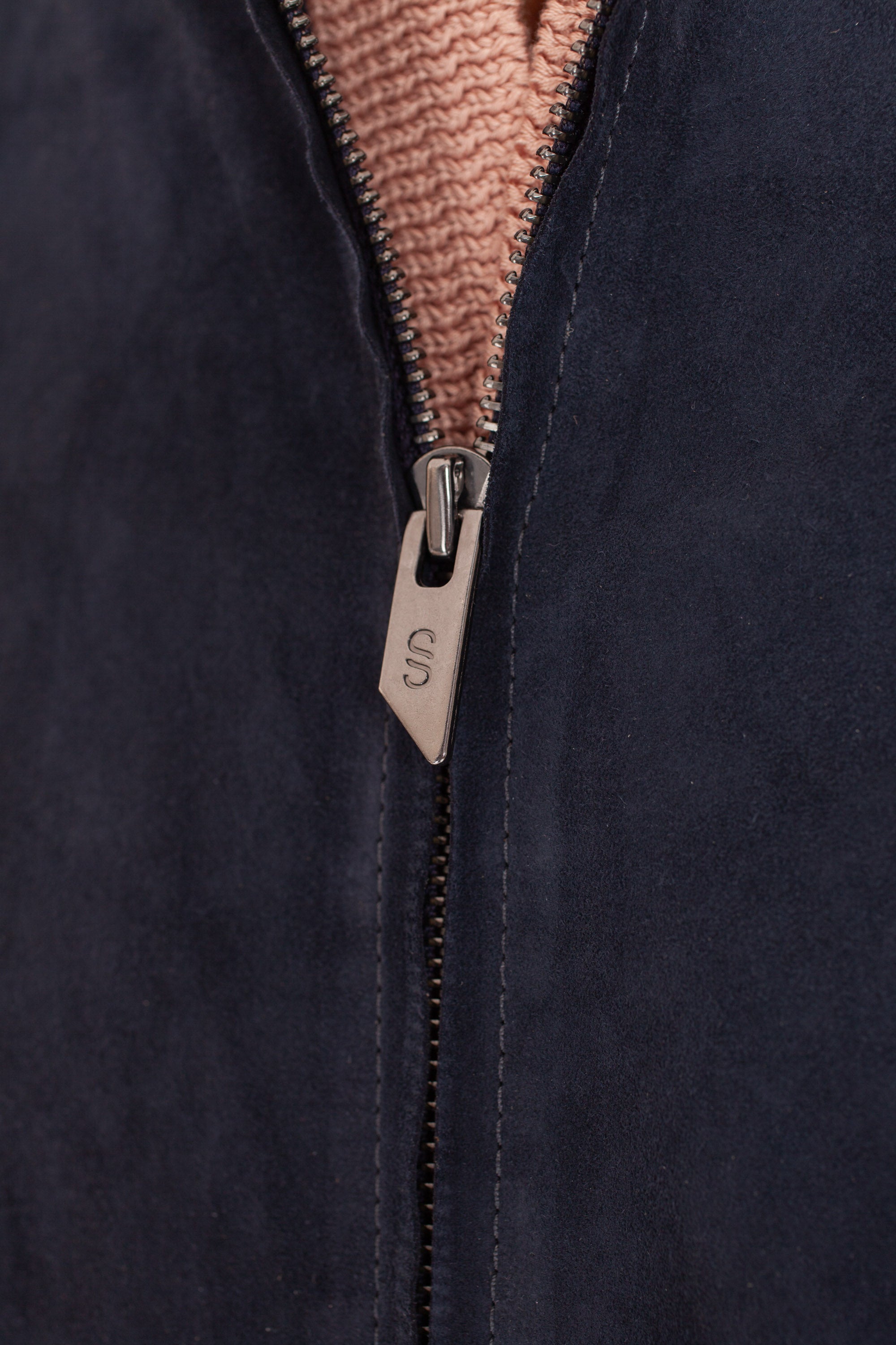 Salvatore Santoro Giubbino bomber baseball in camoscio 46550-U NAVY 