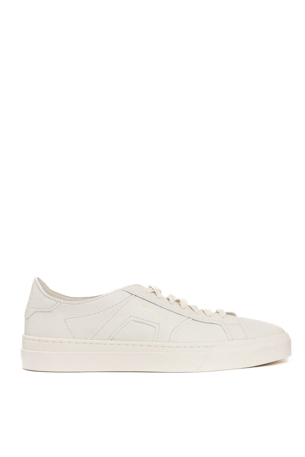 Sneaker Double Buckle in pelle martellata