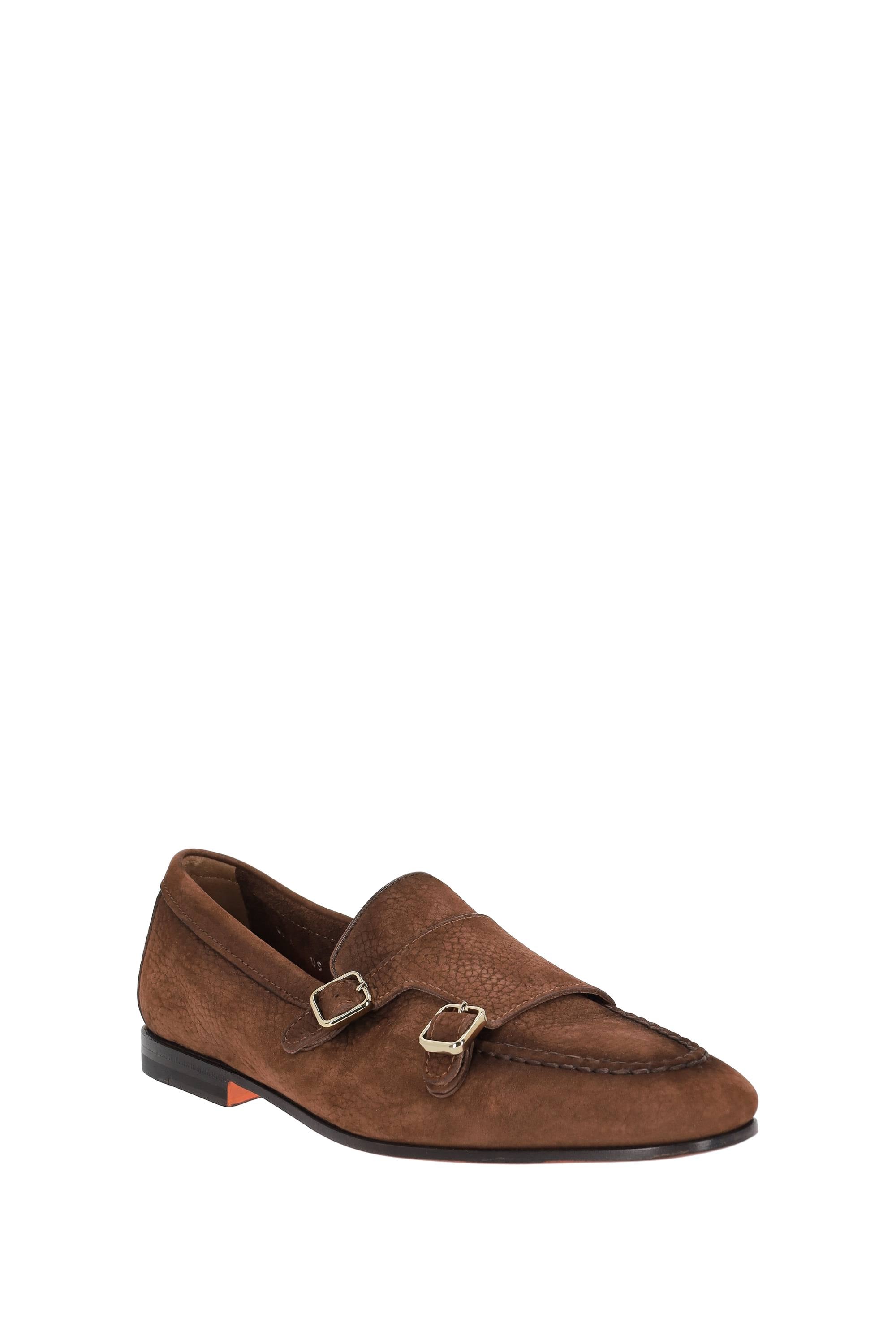 Santoni Mocassino in nabuck doppia fibbia mod. Carlos MCNC18003SA4SETG M25 