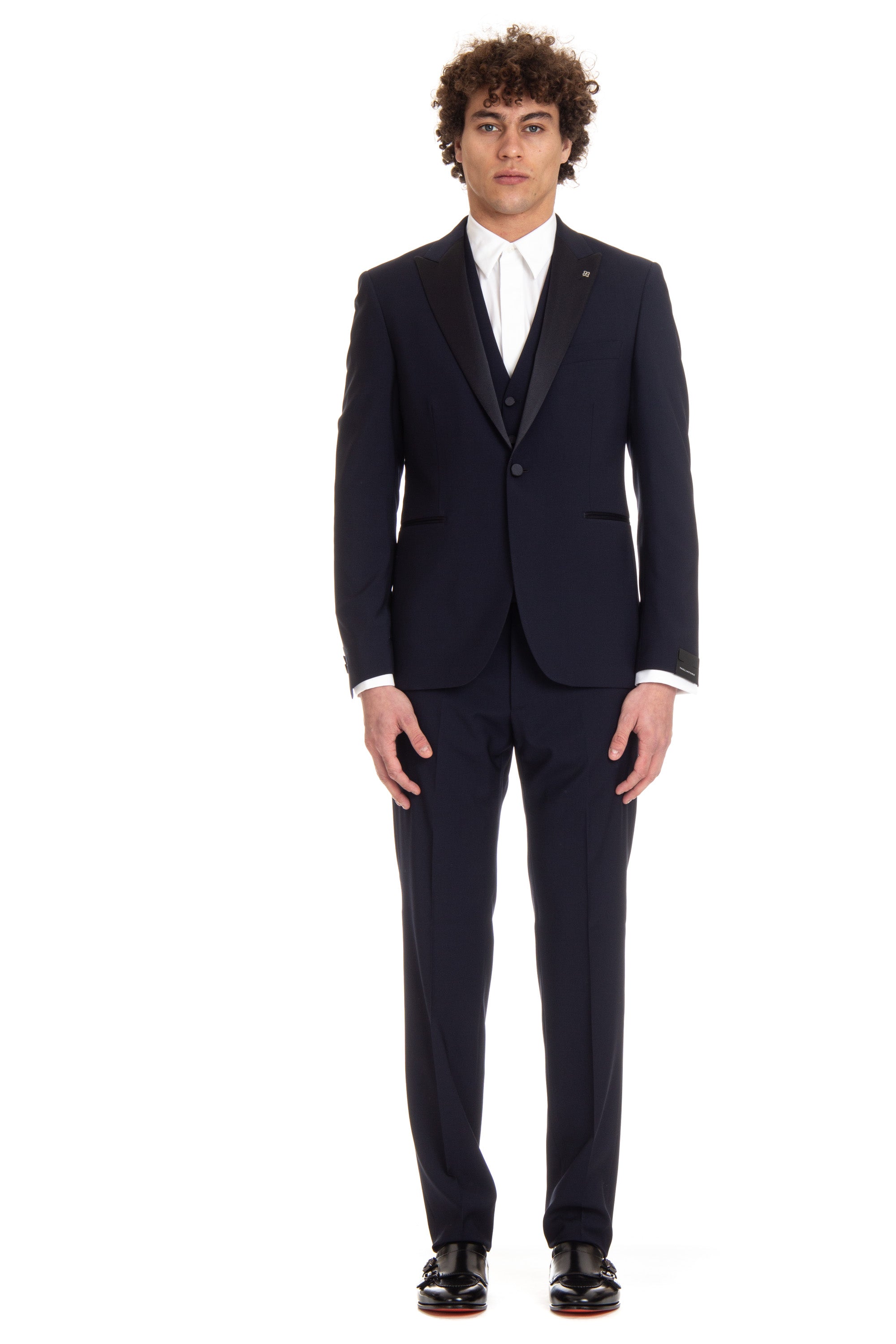 Tuxedo suit with super 120's wool vest