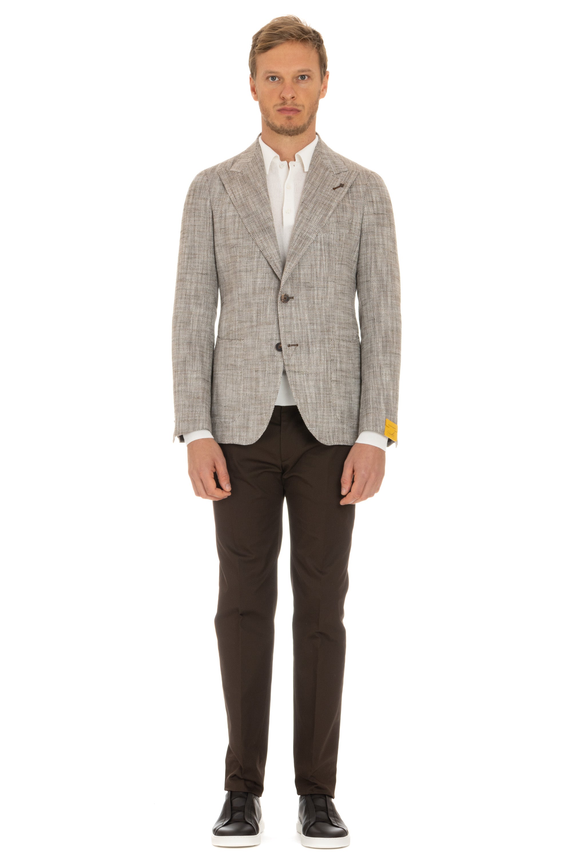 Silk-linen-cotton jacket from the Pino Lerario line