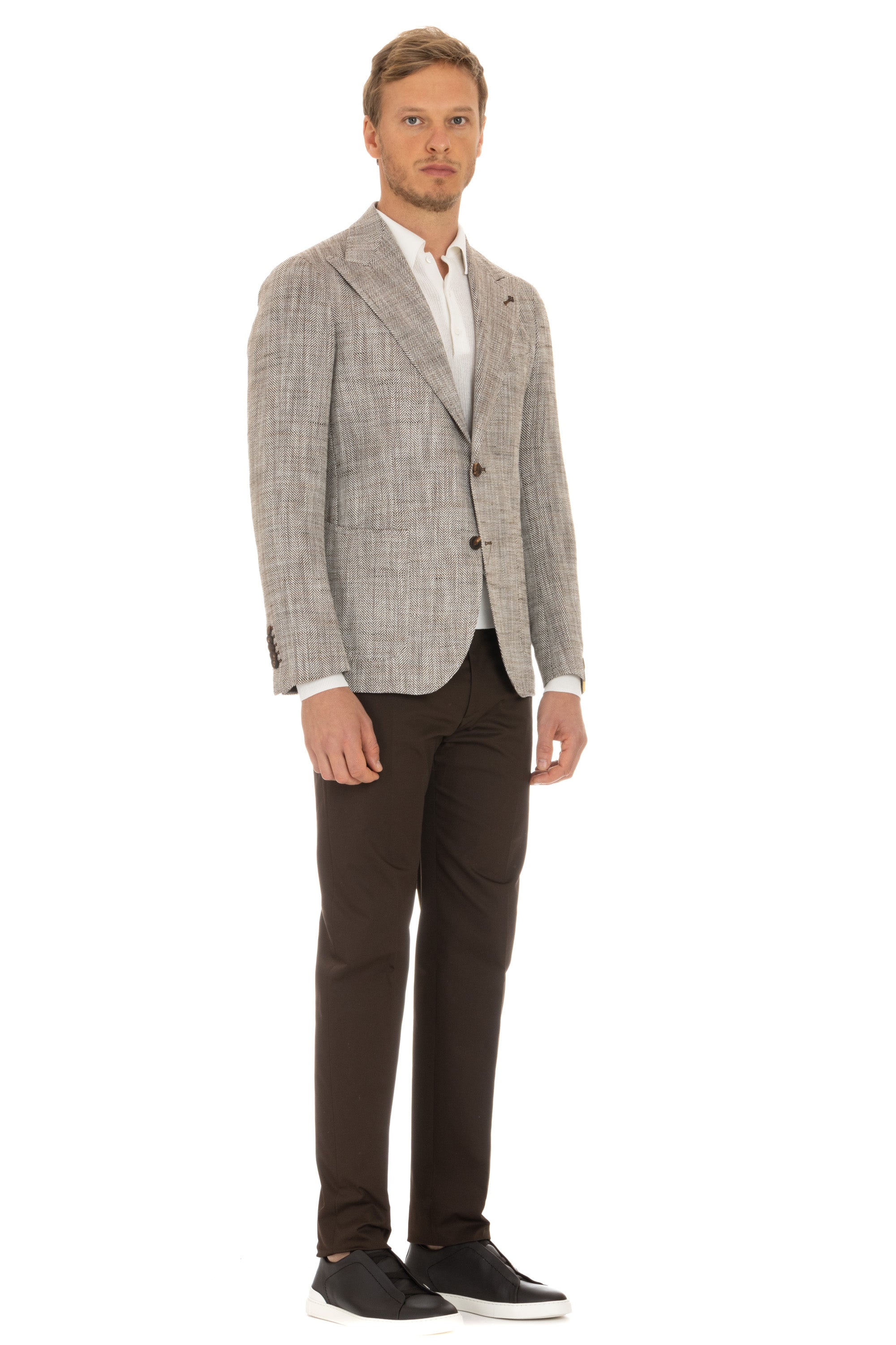 Silk-linen-cotton jacket from the Pino Lerario line