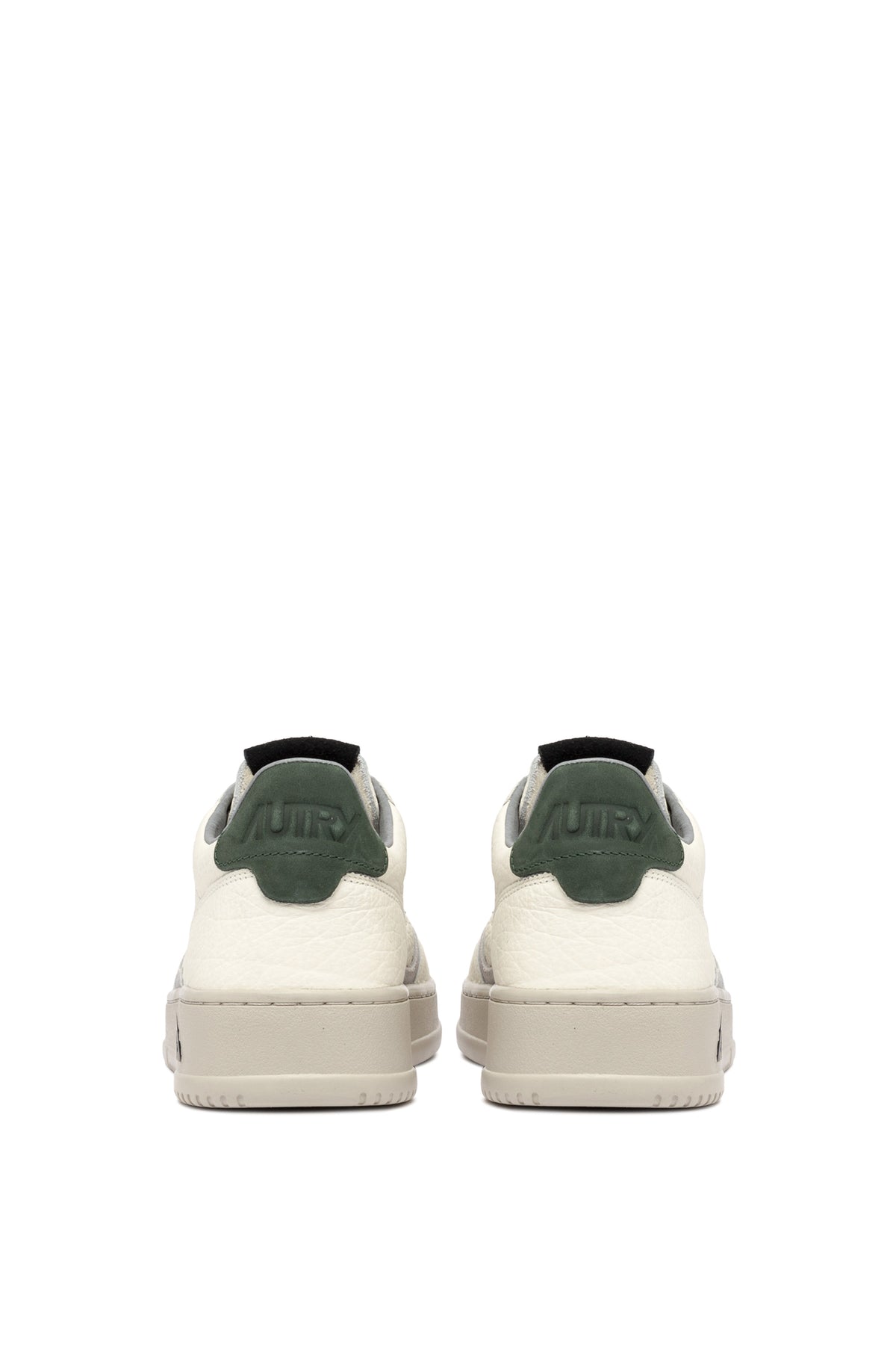 Autry Sneaker Medalist low in pelle effetto elephant talloncino verde AULM NE05 MNT/LOFT 