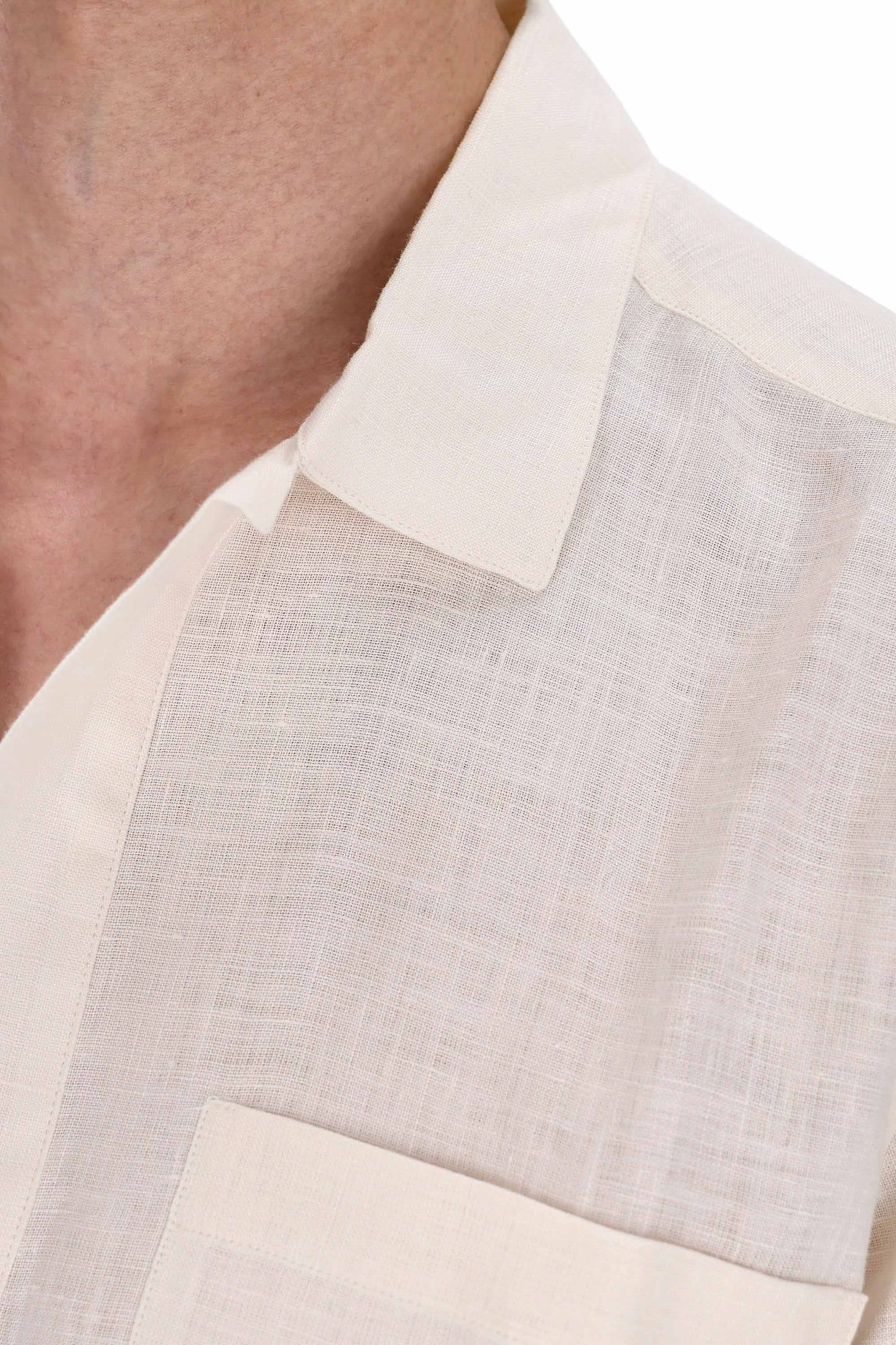 PT Torino Camicia in lino open collar over fit 6SSY090RTY 01CB 0010 