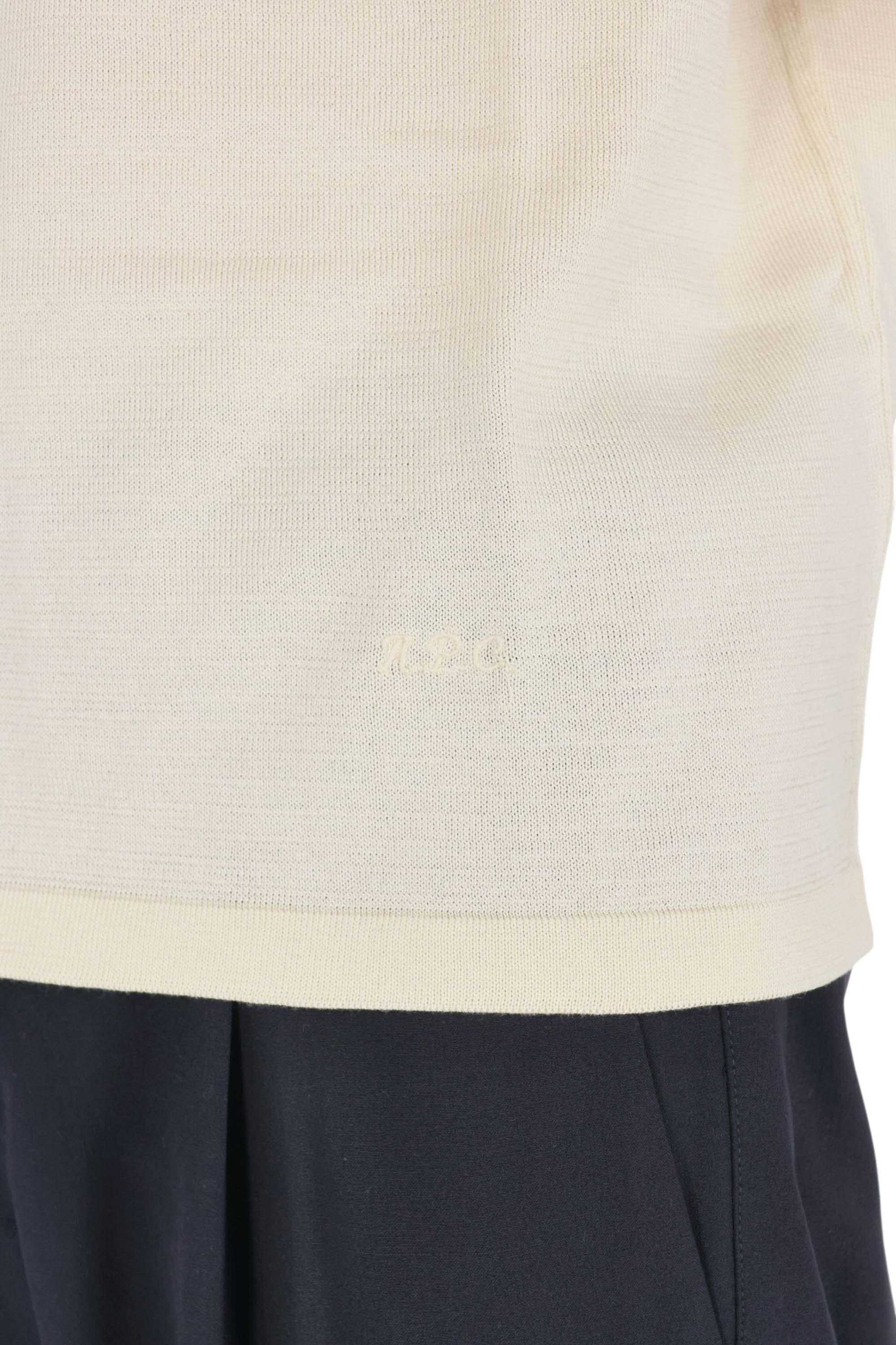 A.P.C. Polo in cotone con taschino mod. Colin COHNW-H23478 AAD-ECRU 