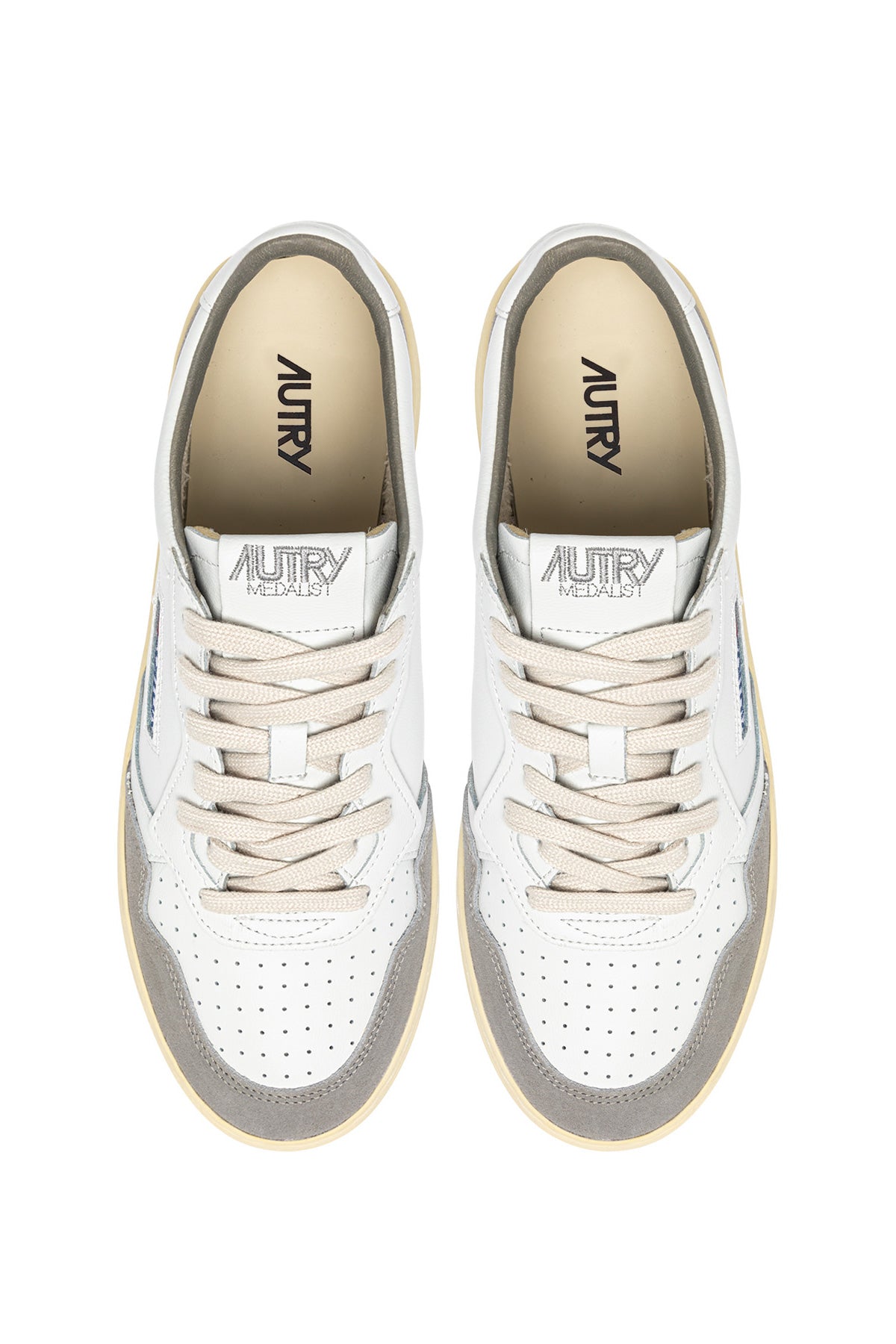 Autry Sneaker Medalist in pelle supersoft e camoscio AULM FT01 WHT/VAP 