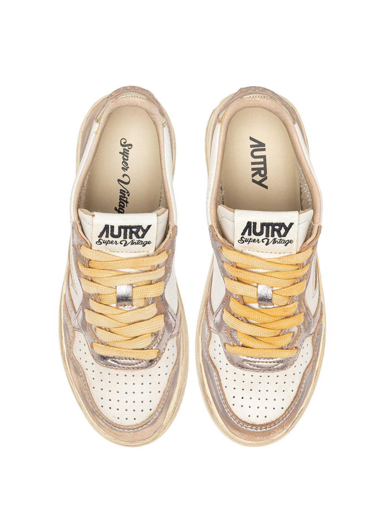 Autry Sneaker Medalist SuperVintage in pelle bicolor AVLM MT10 SILV/PLAT 
