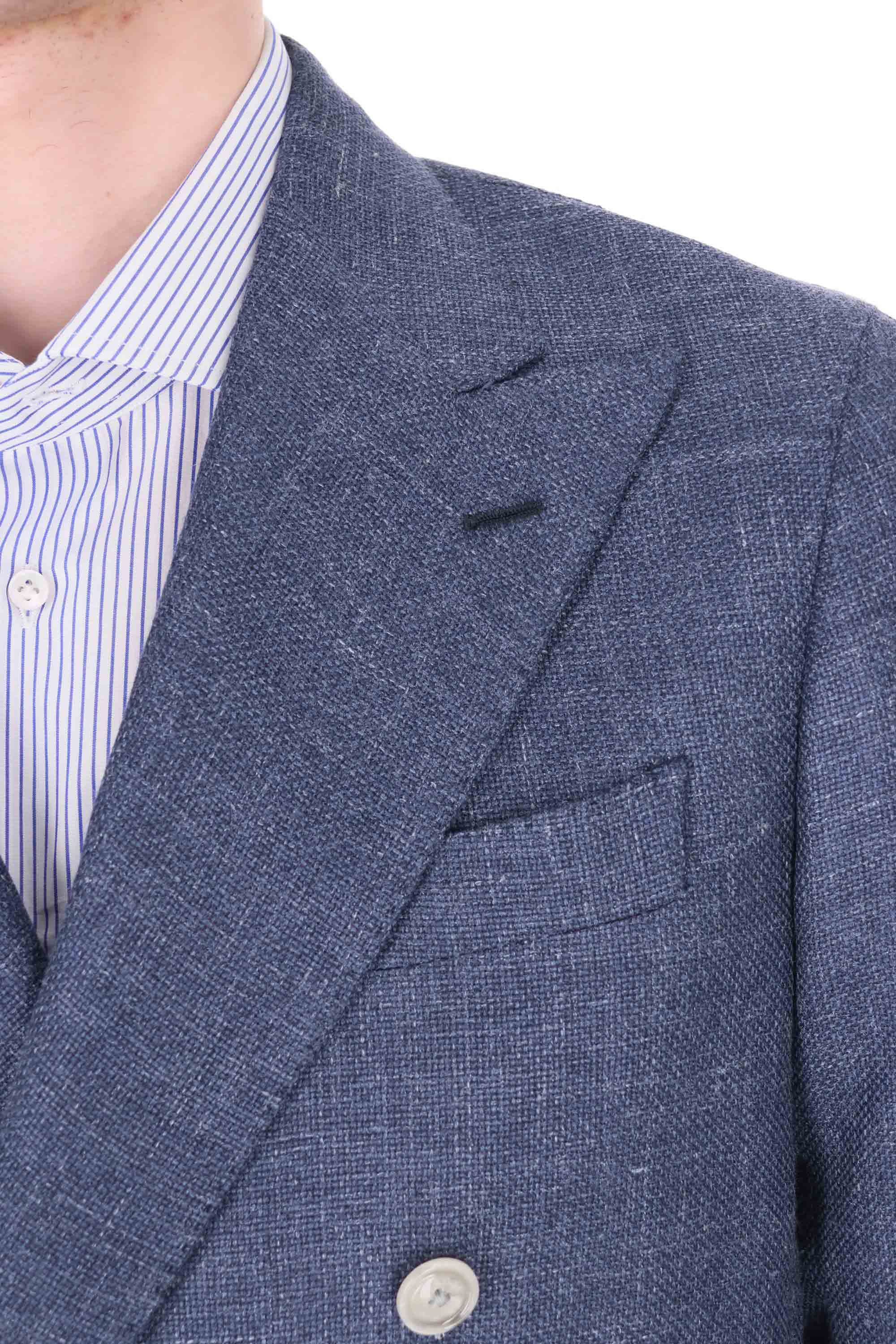 Barba Giacca doppiopetto sartoriale tramata in lana-seta-lino DP 53000 0088 