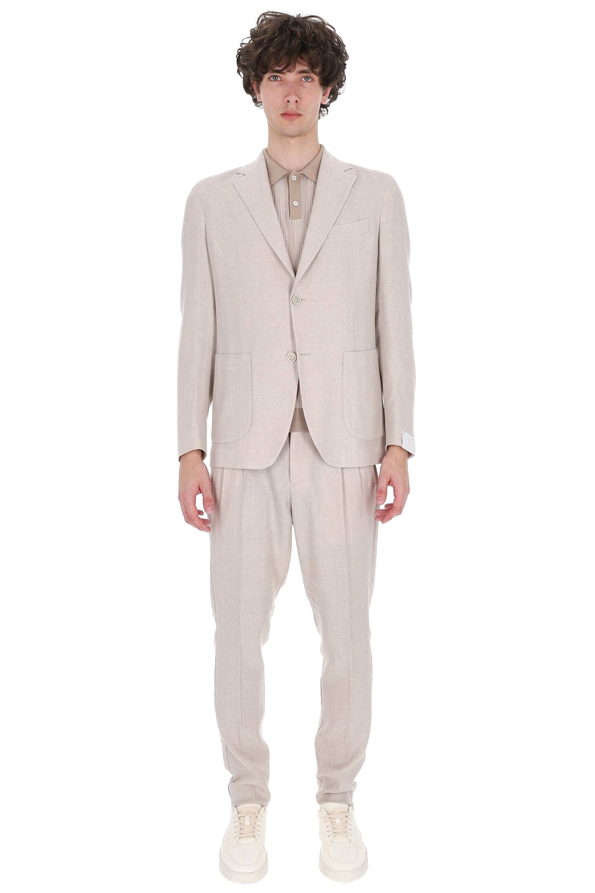 Eleventy Abito in lino-lana-seta tessuto Zegna Cross-ply M75ABUC10 TES0K024 02N 