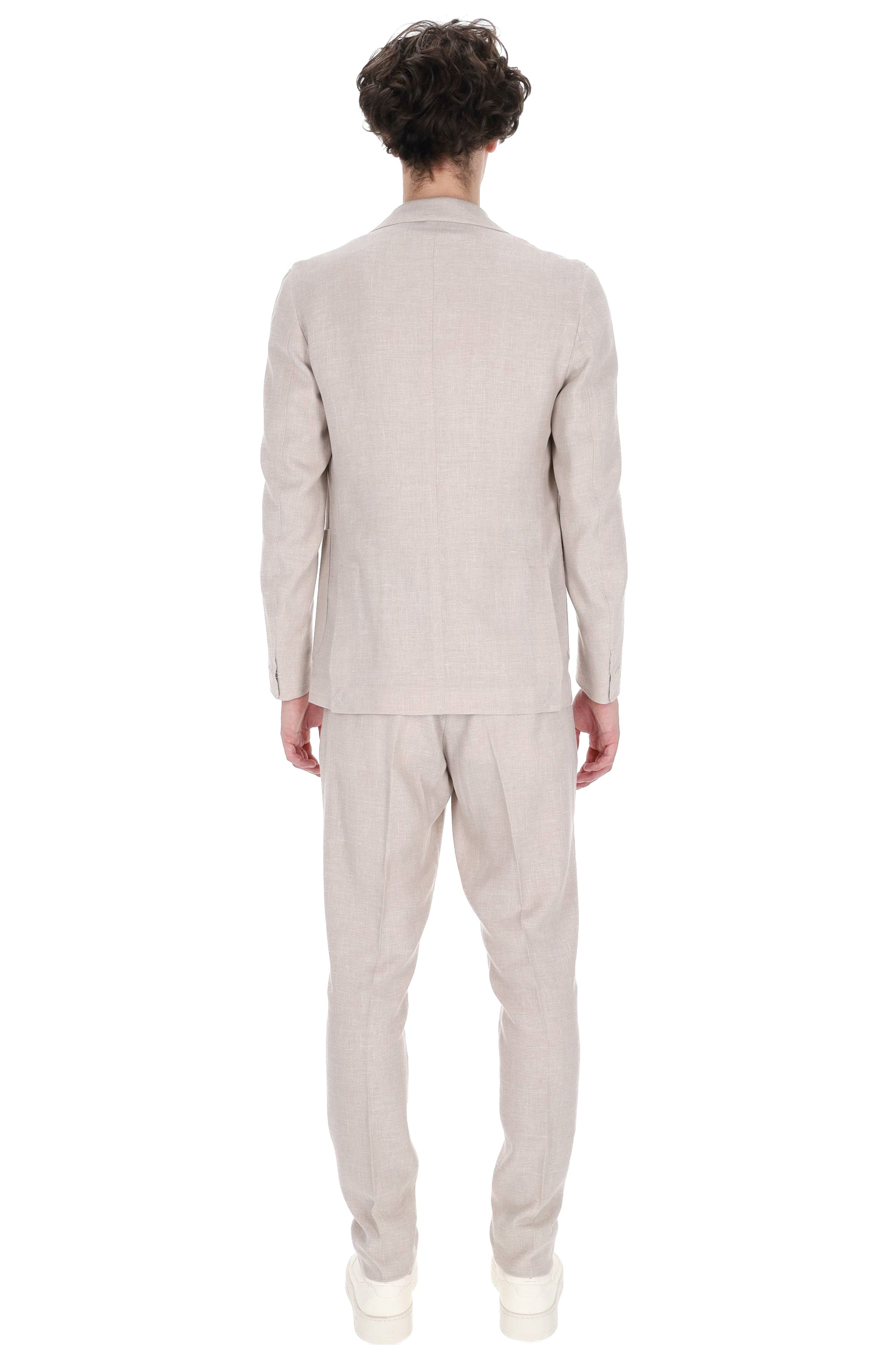 Eleventy Abito in lino-lana-seta tessuto Zegna Cross-ply M75ABUC10 TES0K024 02N 