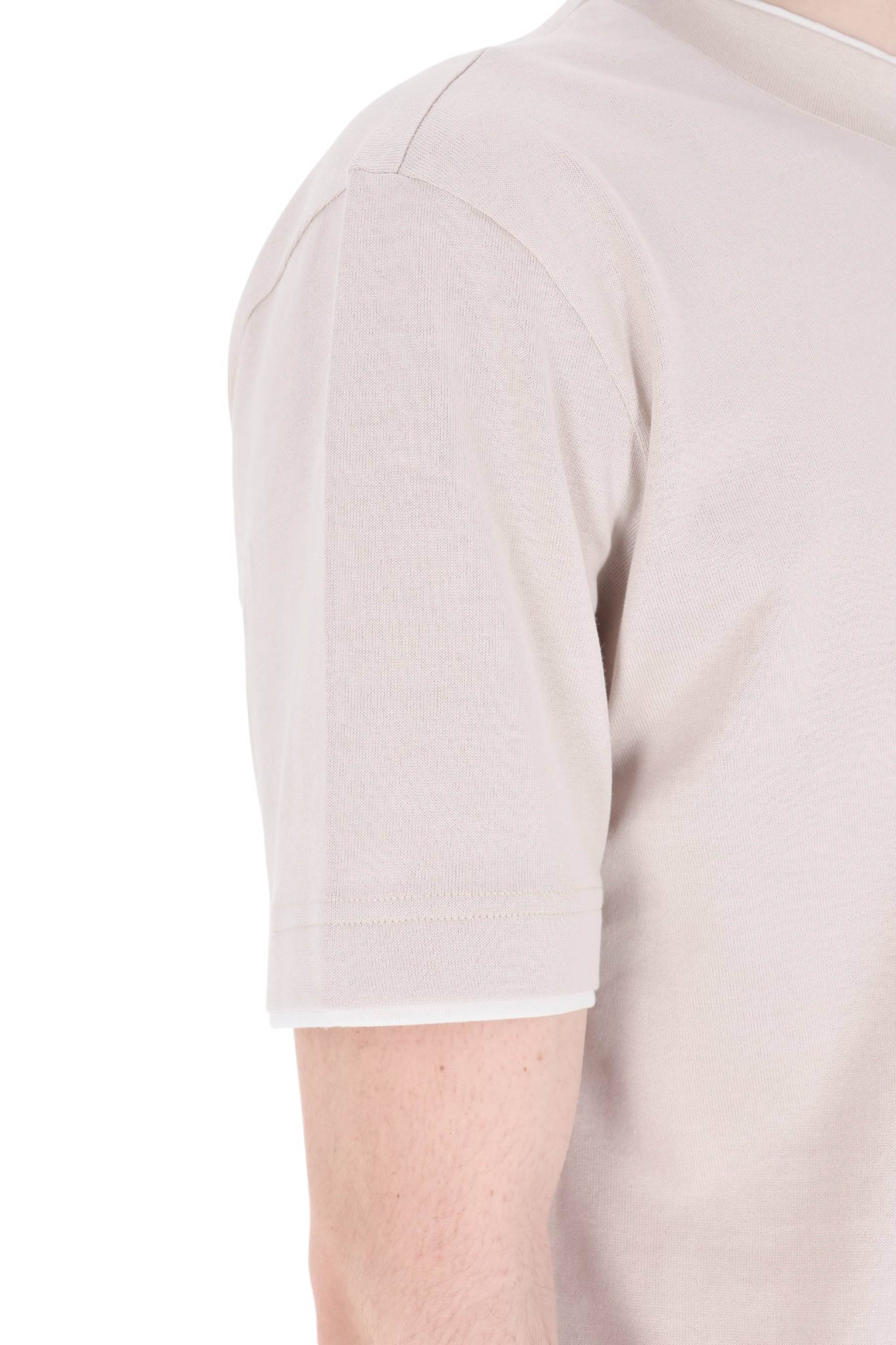 Eleventy T-shirt in cotone con doppi profili M75TSHM04 TES0M237 03-01 