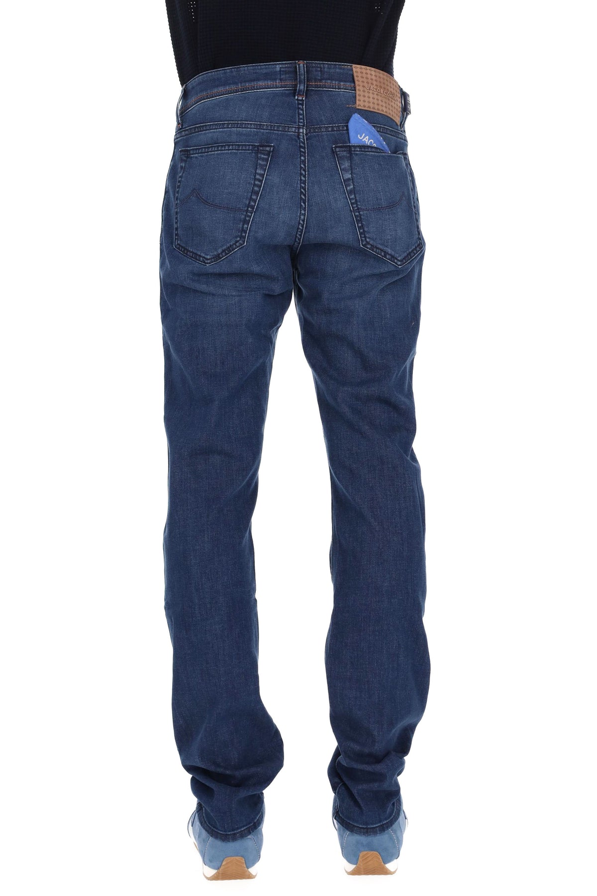Jacob Cohen Jeans etichetta pelle logata in cotone comfort Bard fit QE004-056-S4255 100D 