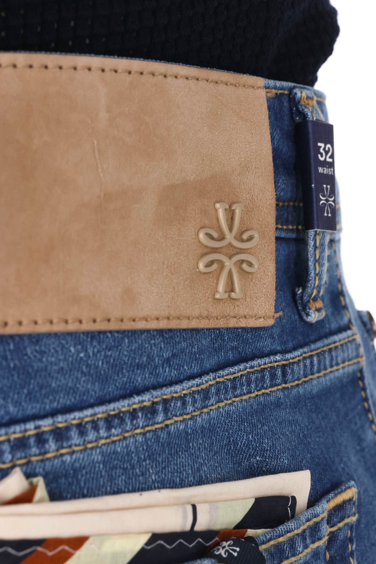 Jacob Cohen Jeans etichetta camoscio in cotone comfort Scott fit QE015-034-S3736 200D 