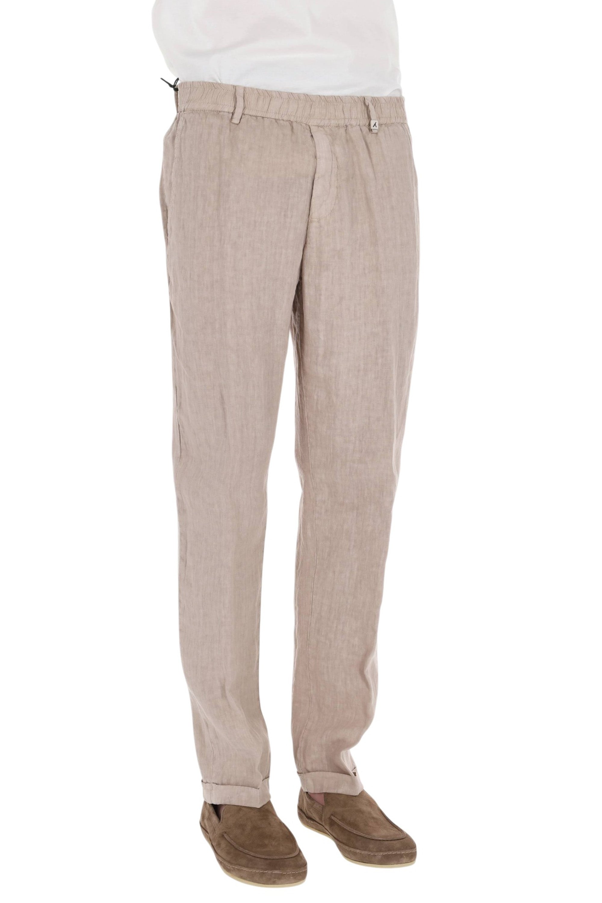 Myths Pantalone Ares in puro lino con vita elasticata 26M26L 72-3 02 