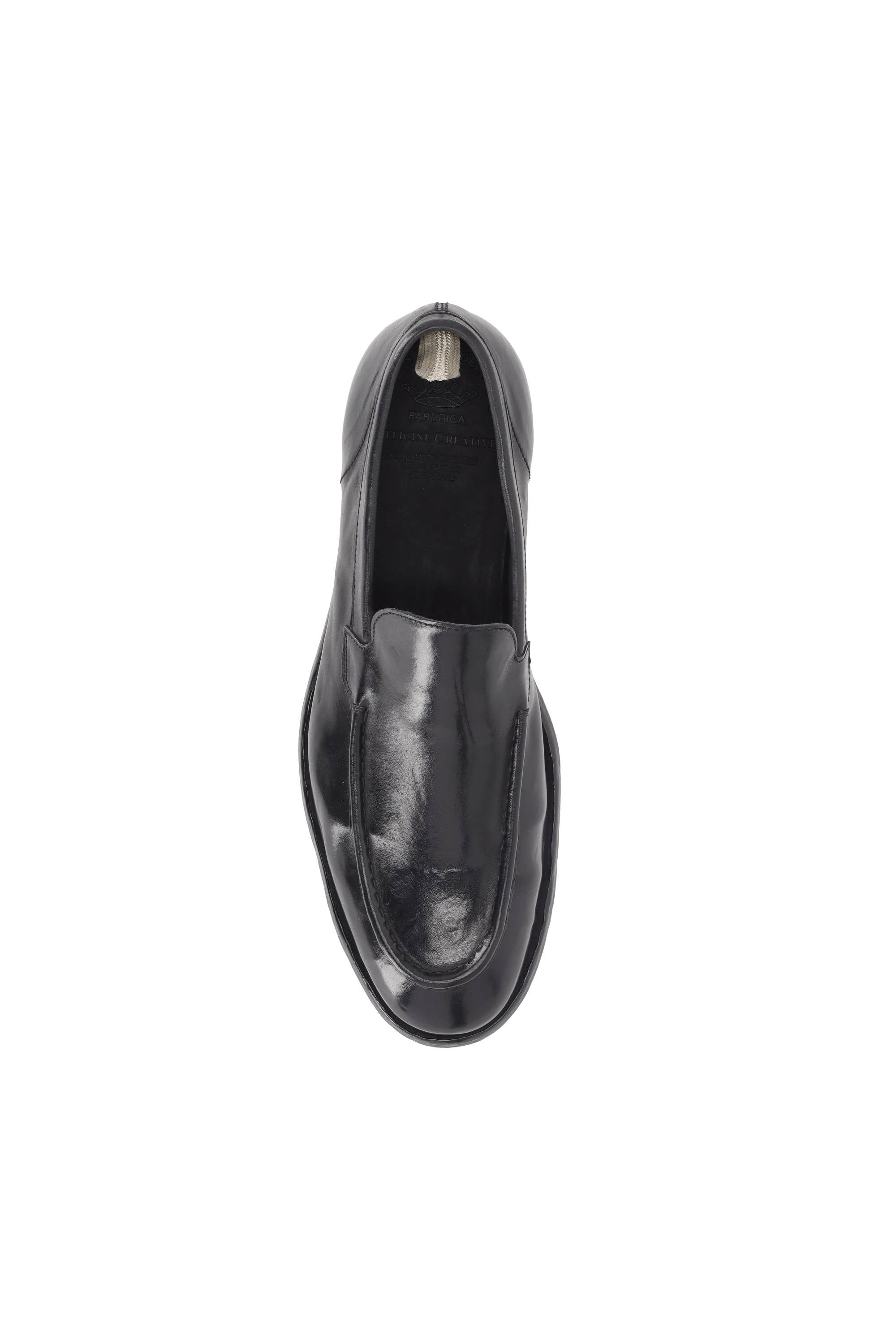 Officine Creative Mocassino artigianale in pelle mod. Sound 005 OCUSOUN005STRAC1000 NERO 