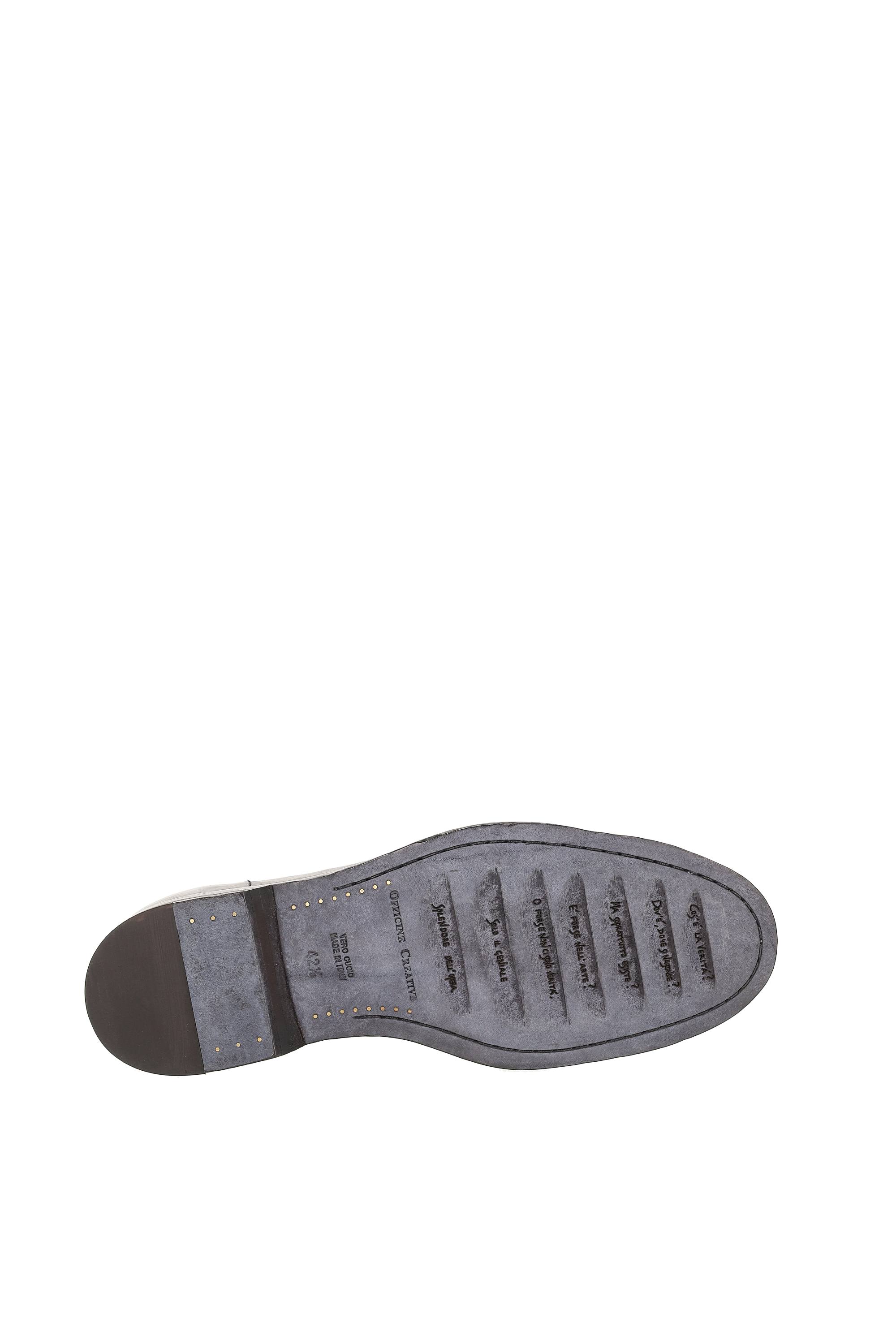 Officine Creative Mocassino artigianale in pelle mod. Sound 005 OCUSOUN005STRAC1000 NERO 