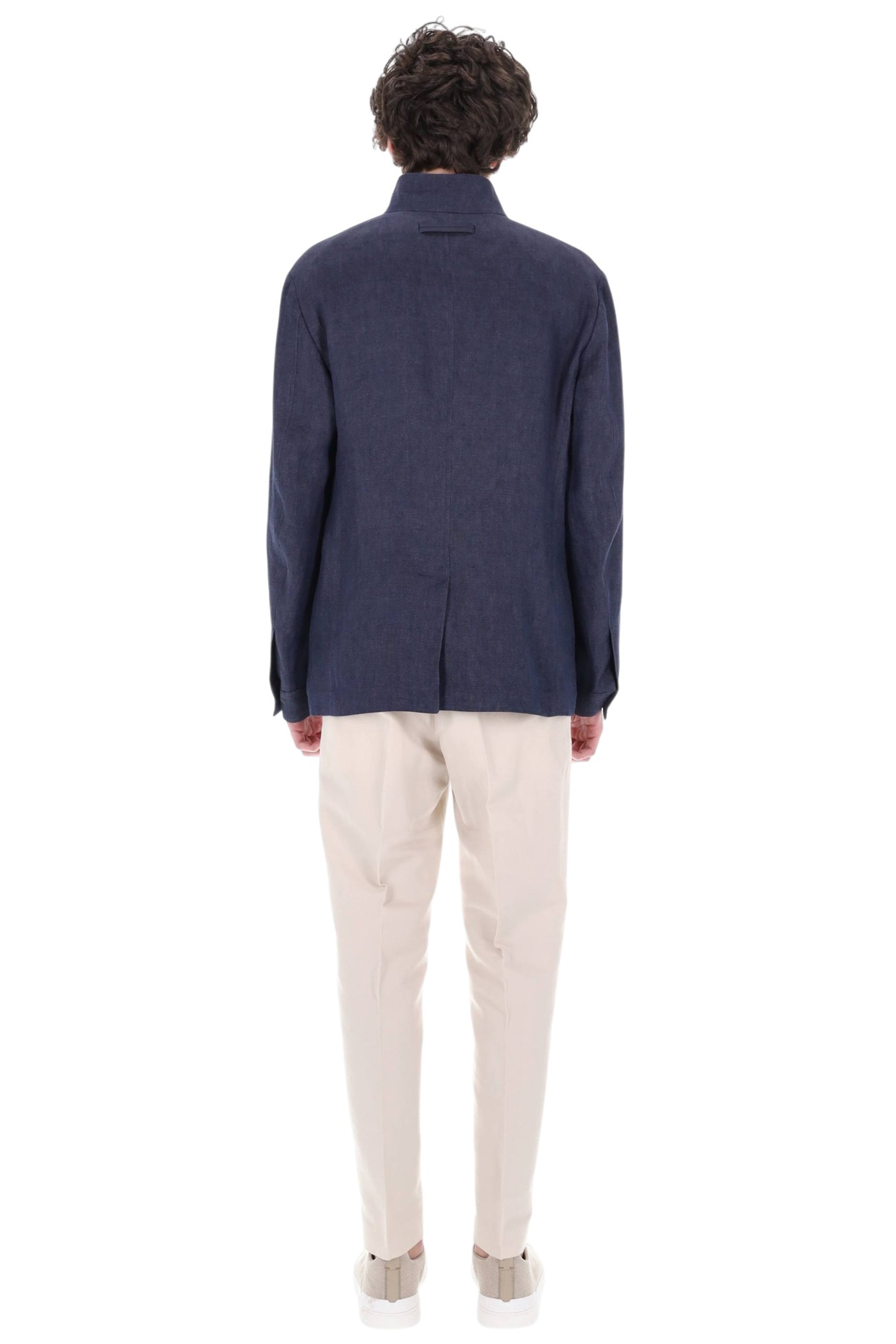 Zegna Chore jacket in lino modello Il Conte 373C74A3-1VHKQ0 7R 