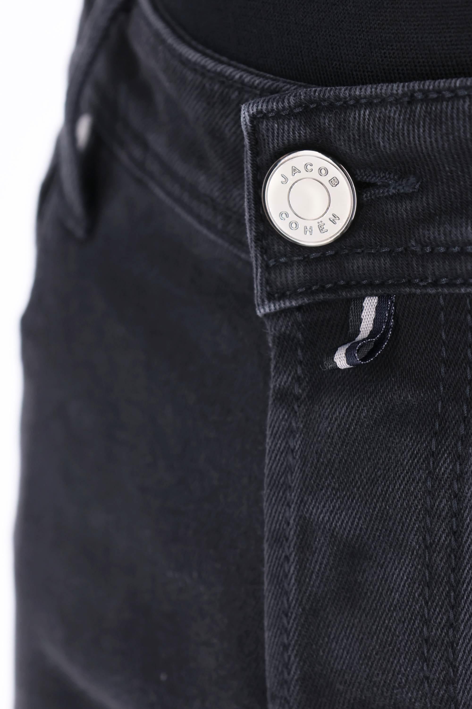 Jacob Cohen Jeans nero delavè in cotone comfort etichetta cavallino Nick fit JUX_QX006 N30 S3591 NICK 500D 