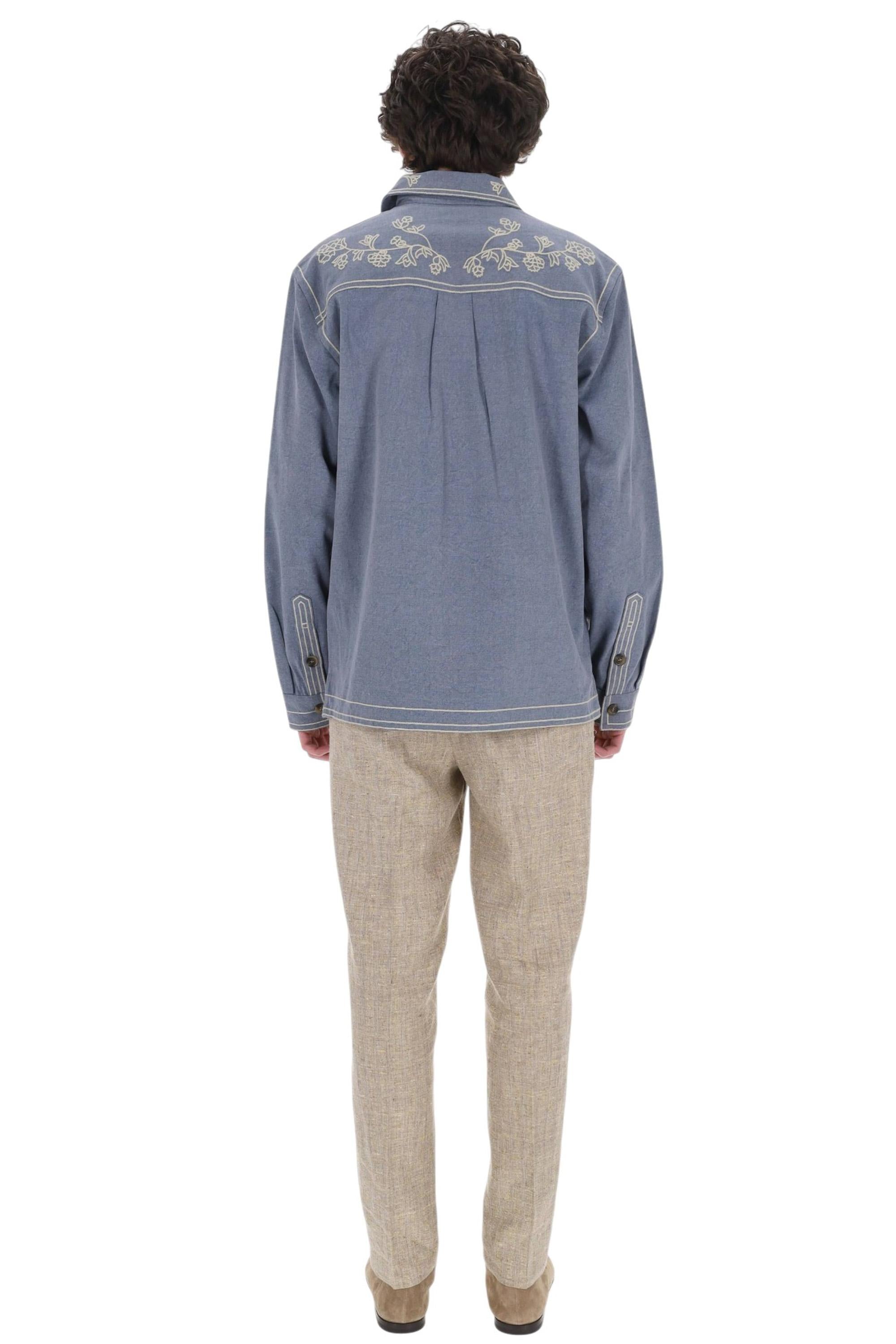 Isabel Marant Shirt jacket in cotone con ricami mod. Rudy VE0588HB-D1E03H 30LU 