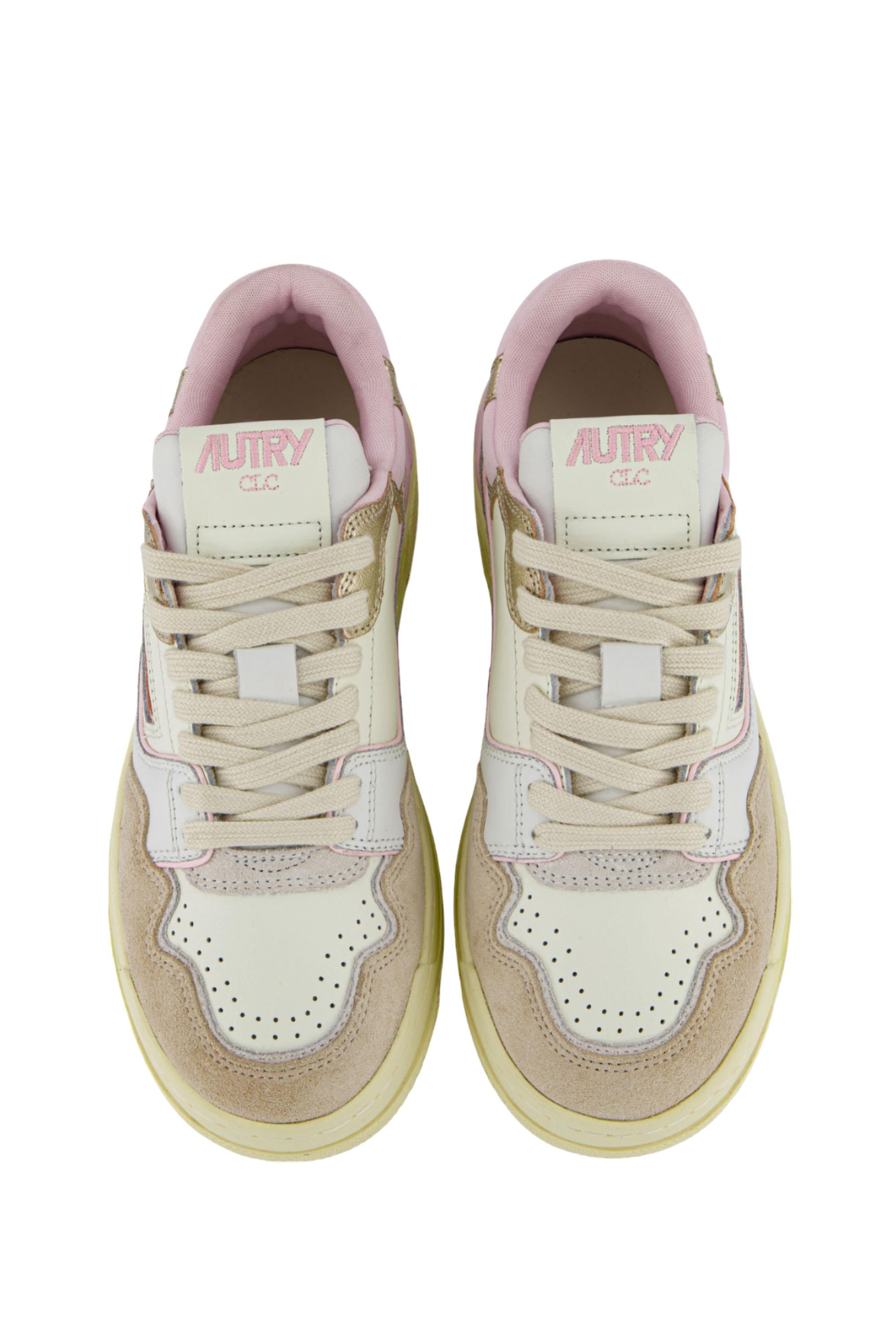 Sneaker basket donna CLC con dettagli rosa ROLW MM42 PLAT/CRADLE PINK Autry 