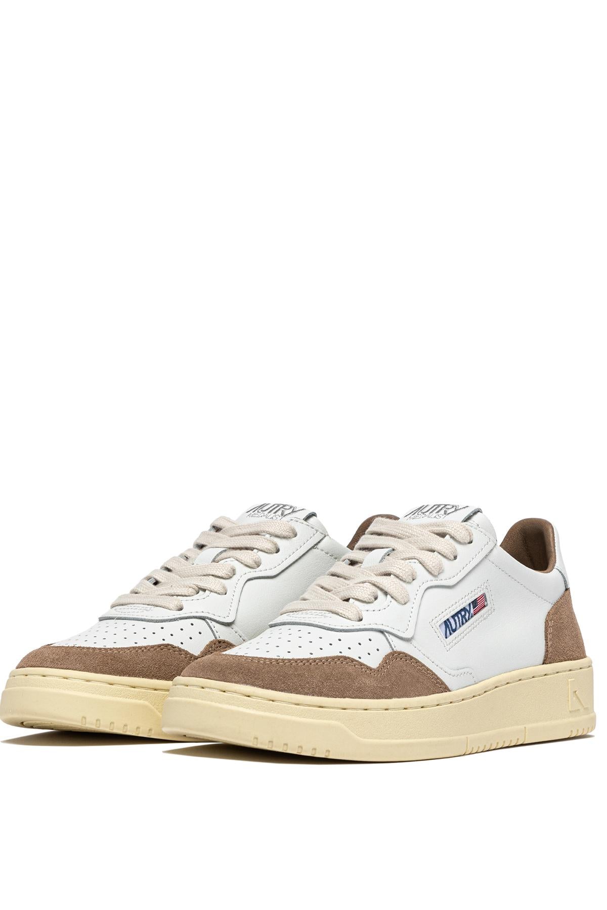 Autry Sneaker Medalist in pelle supersoft e camoscio AULM FT02 WHT/ANTIL 