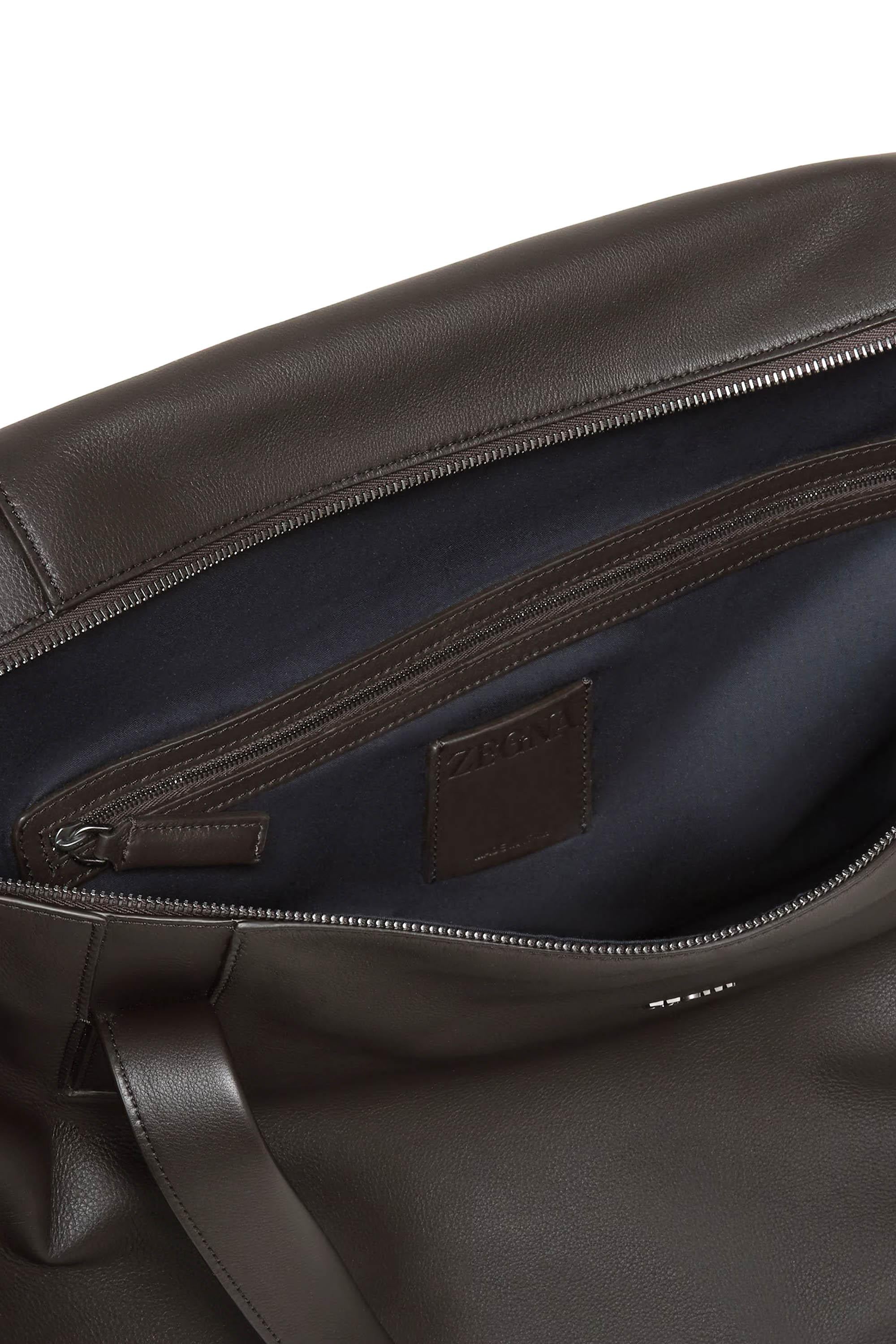 Zegna Borsa holdall in pelle second skin LHOTO-C2356Z AMO 
