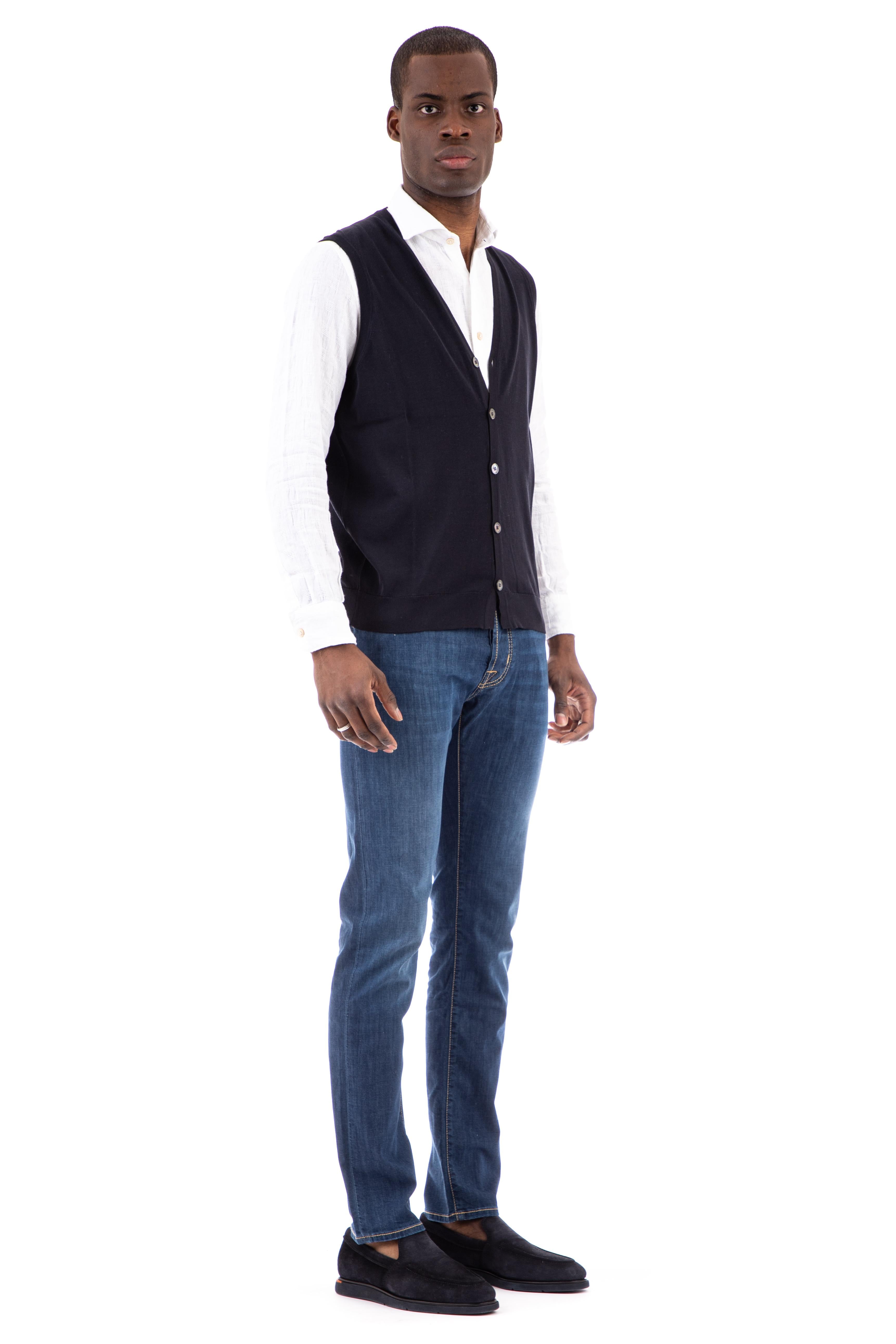 Drumohr Gilet in cotone con bottoni D0GN108 795 