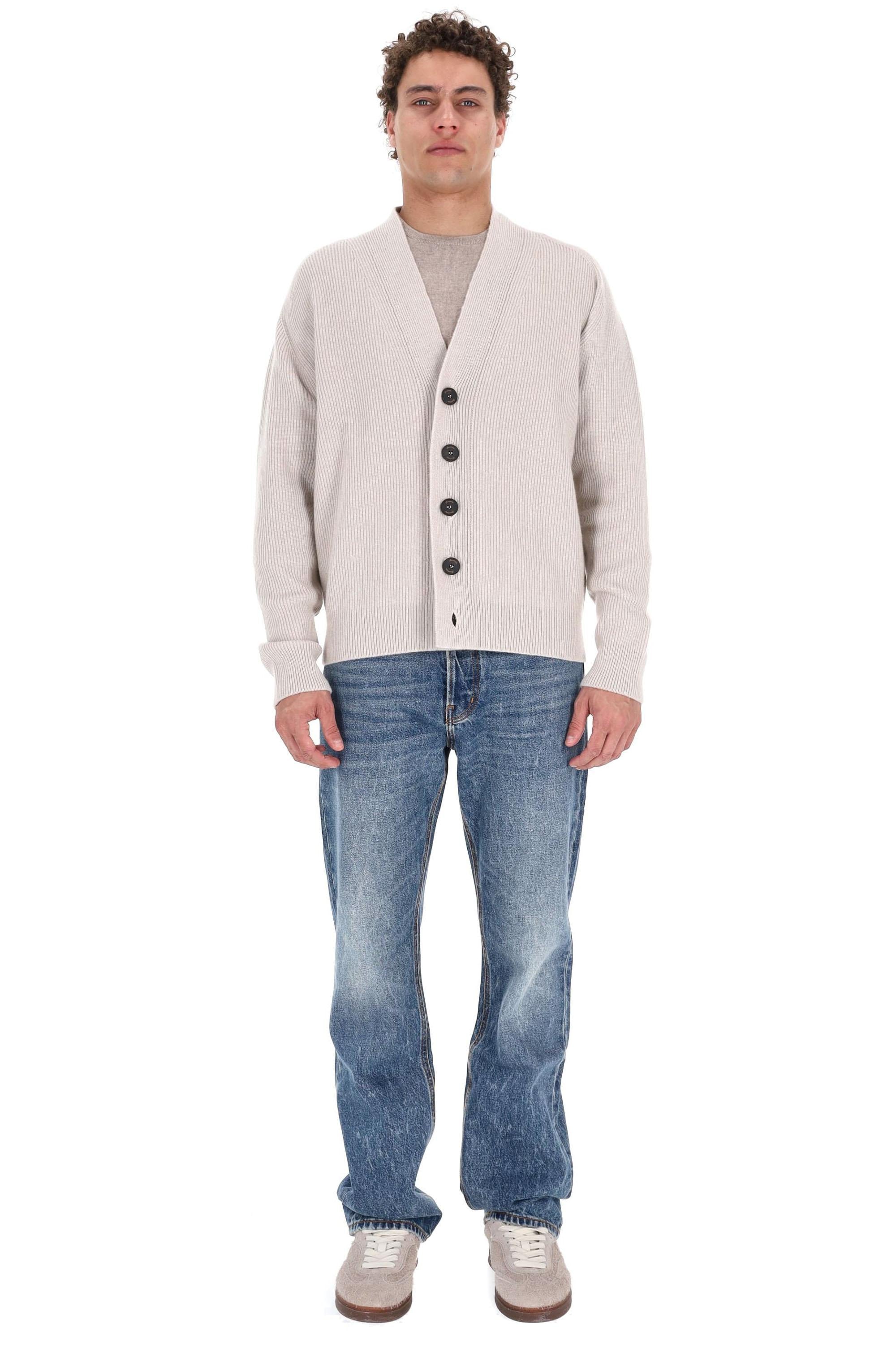 Drumohr Cardigan a costine in puro cashmere D7K109MI 112 