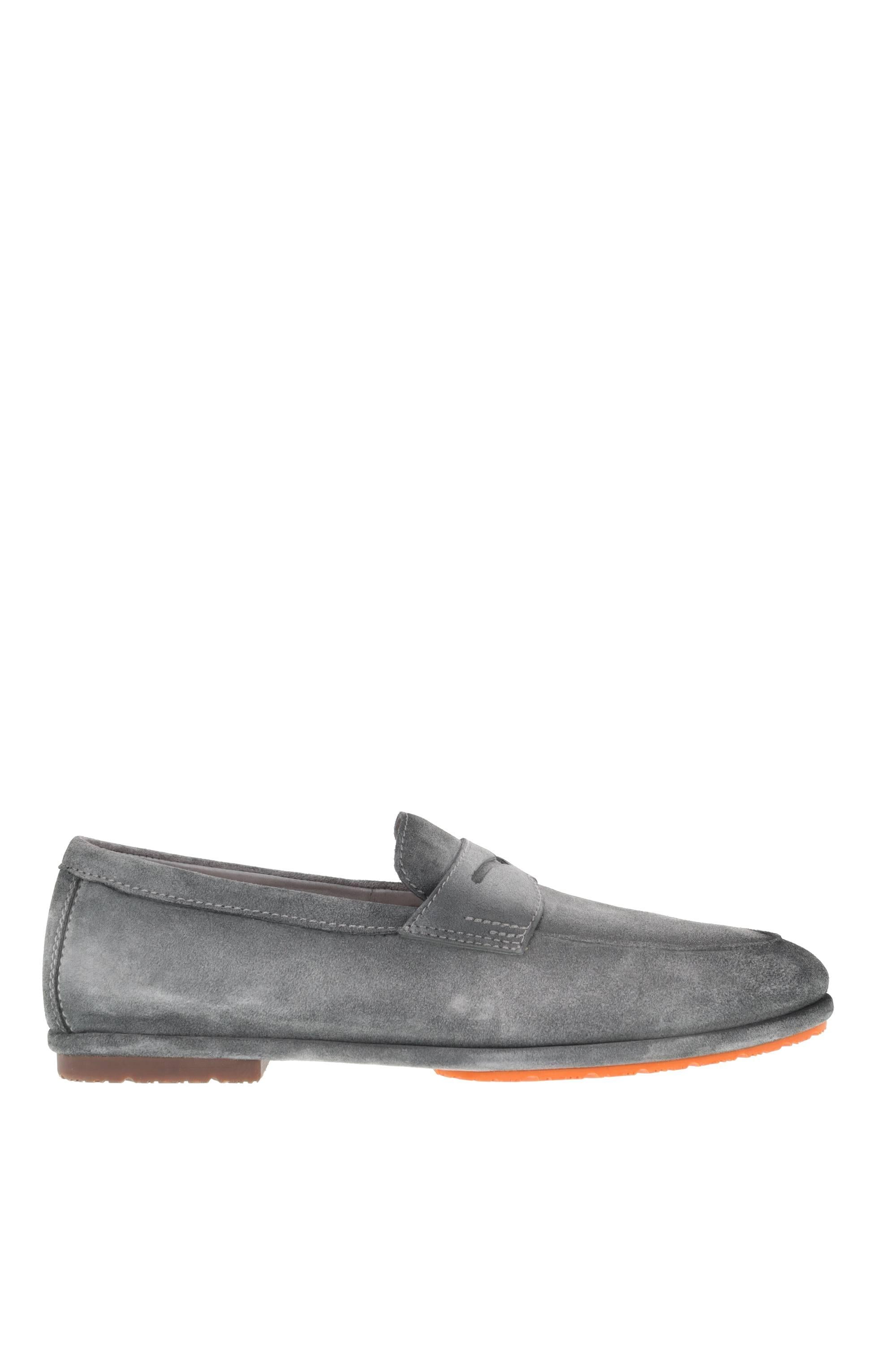 Santoni Mocassino Driver penny in camoscio Seta mod. Carlo MCNC19298SI6SEAA G18 