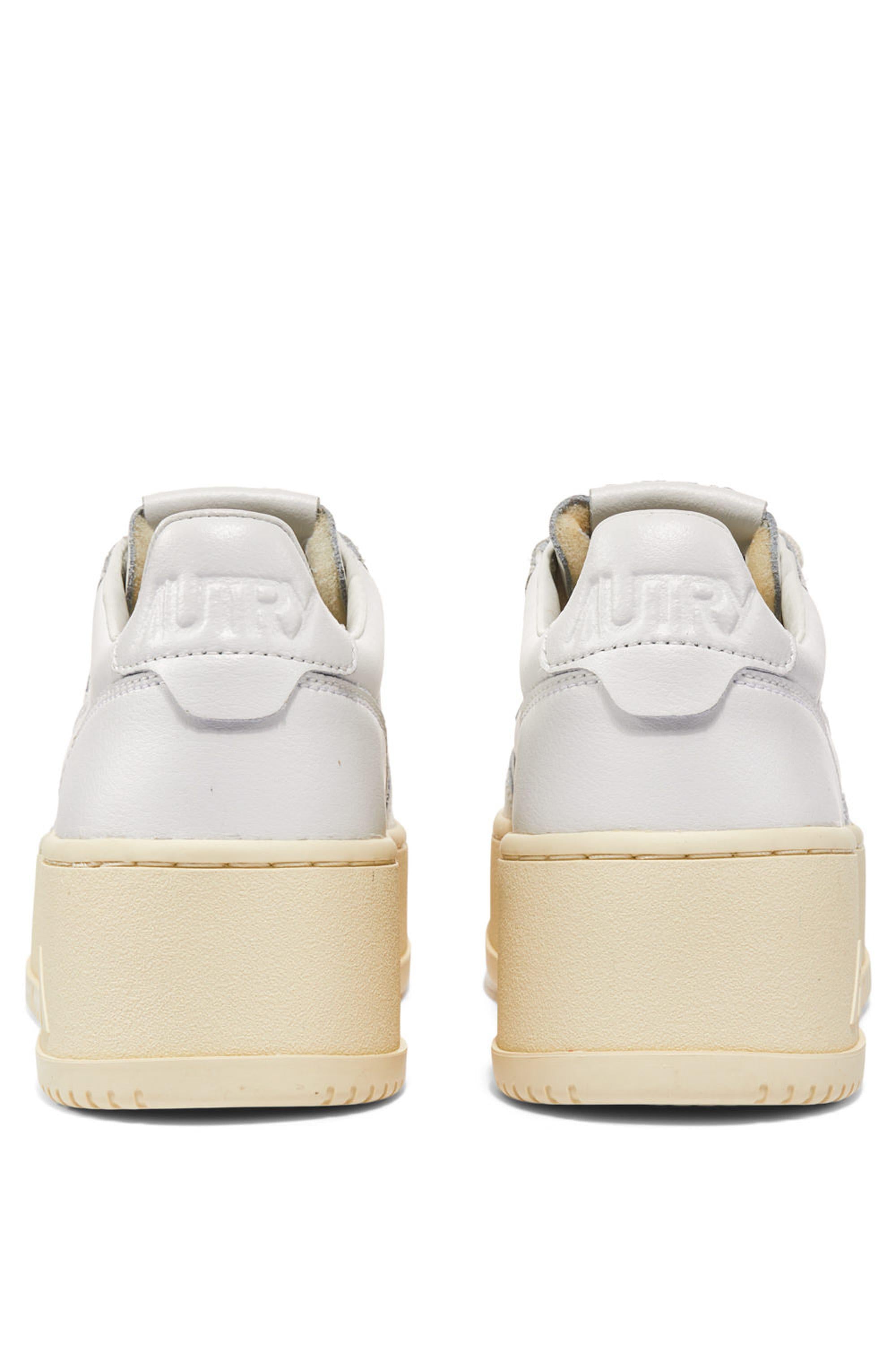 Autry Sneaker donna Medalist Platform in pelle bianca PTLW LL15 WHT/WHT 