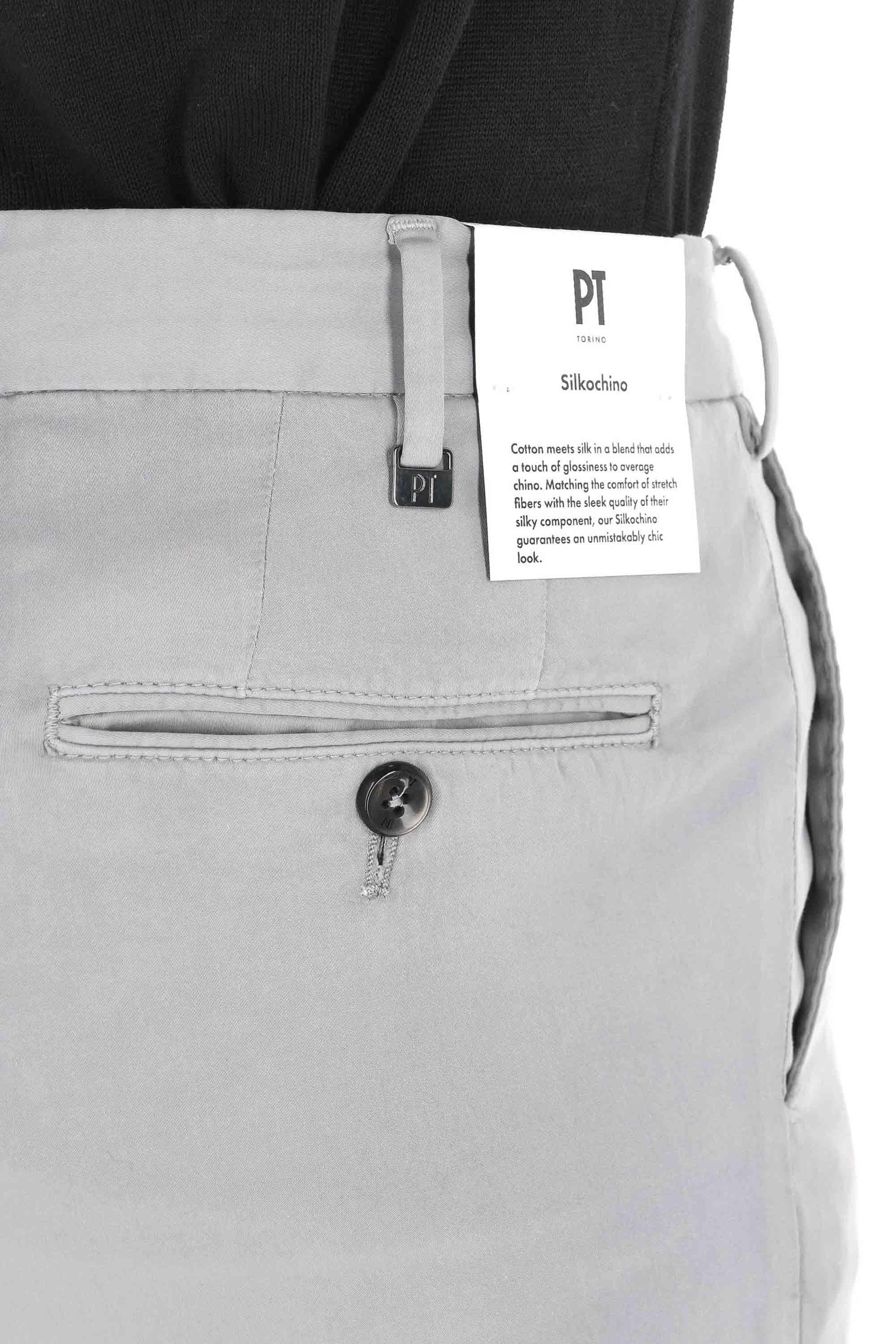 Pantalone in cotone-seta super slim fit DT01Z00CL1 BB4 Y220 PT Torino 