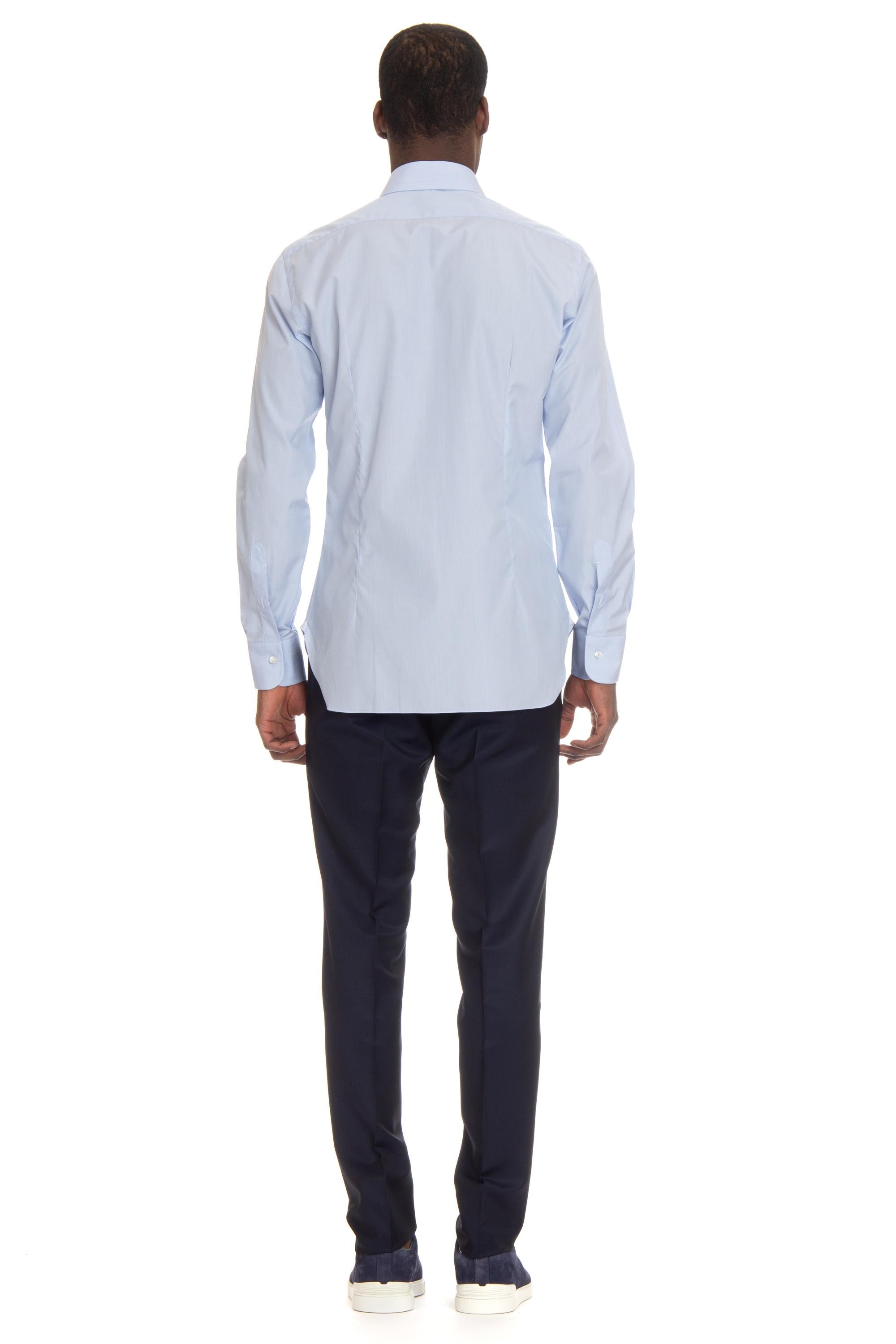 Camicia bacchettata in popeline stretch Etichetta Nera I1U13P0140114.U 0001 Barba 