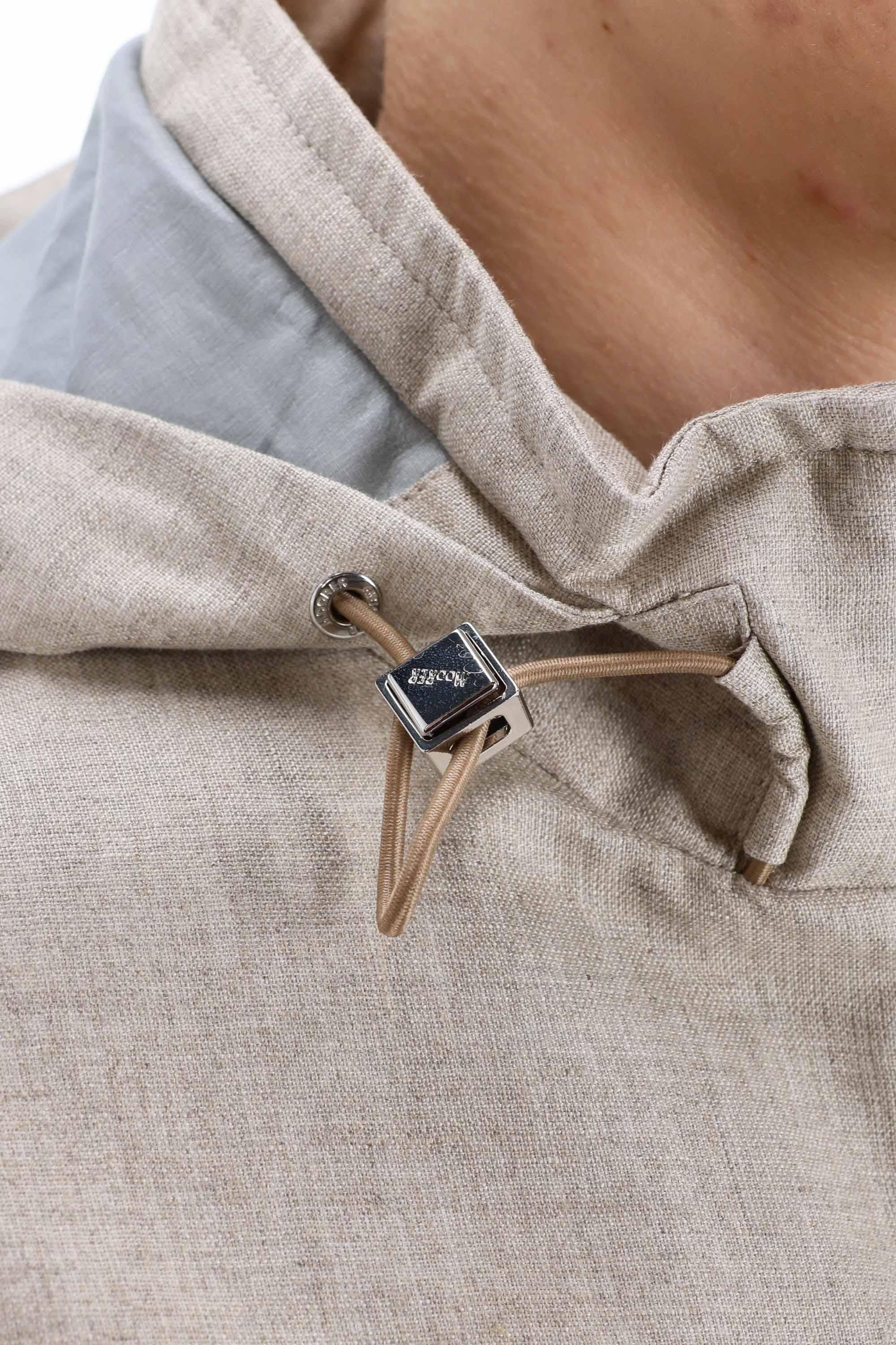 Giubbino in lino placcato anti acqua mod. Cayden-Ru CAYDEN-RU SAND Moorer 