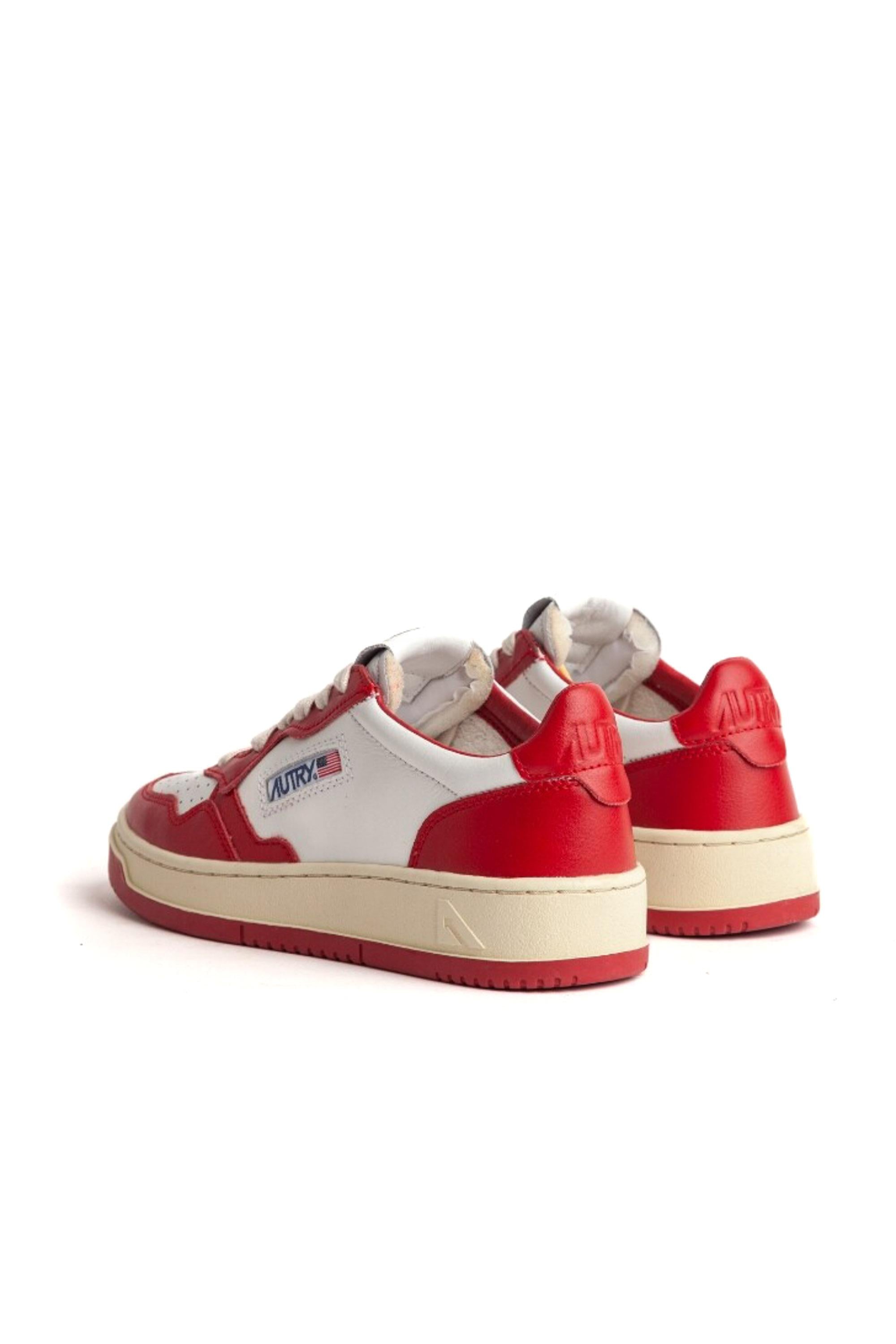 Sneaker Medalist bicolor in pelle AULM WB02 WHT/RED Autry 