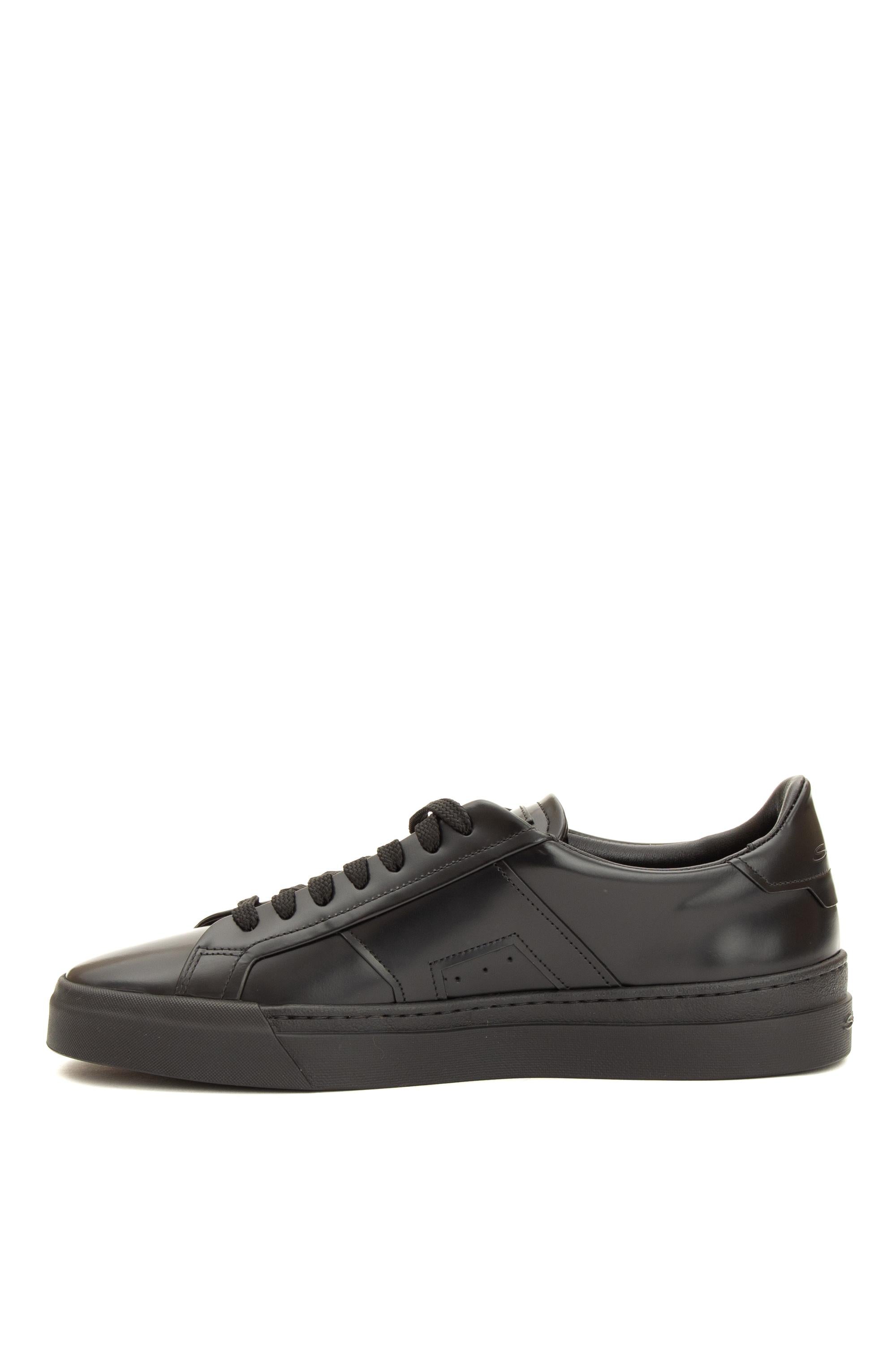 Santoni Sneaker Double Buckle in pelle di vitello spazzolato MBGT21779NEORPHB N01 