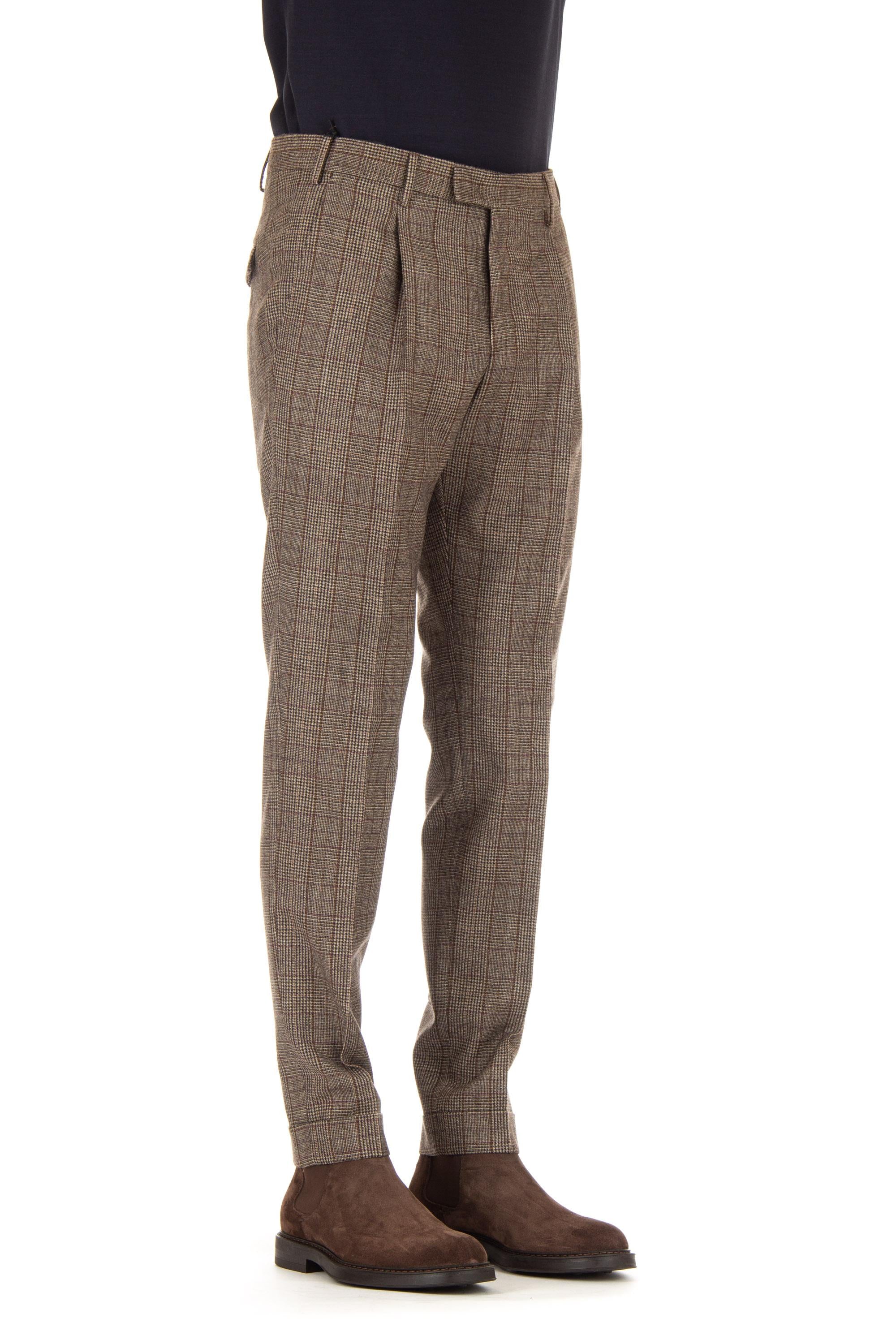 PT Torino Pantalone principe di galles in lana master fit 1 pence AFMAZA0CL1 MA18 0160 