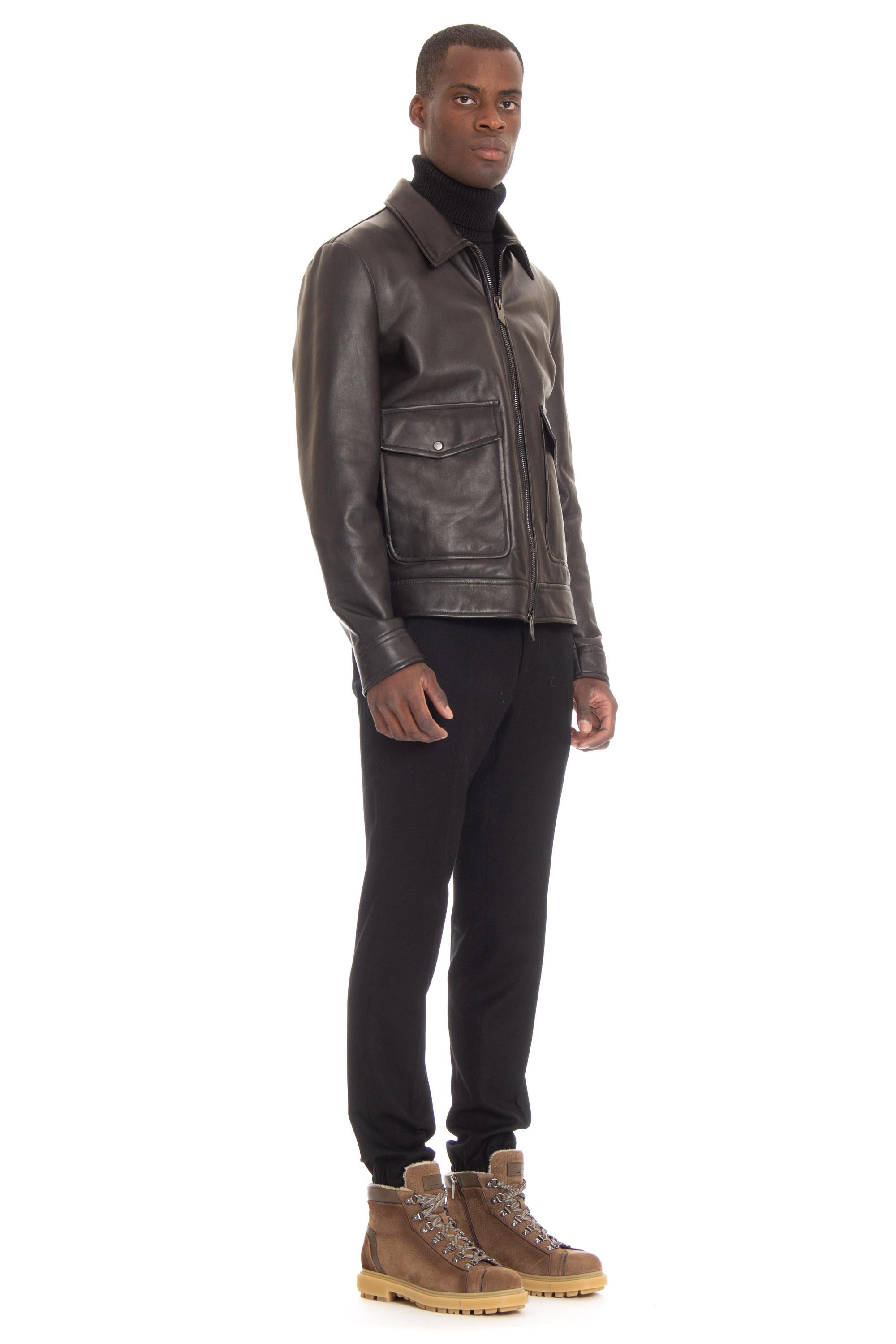 Salvatore Santoro Giubbotto in nappa 45541-U BLACK 